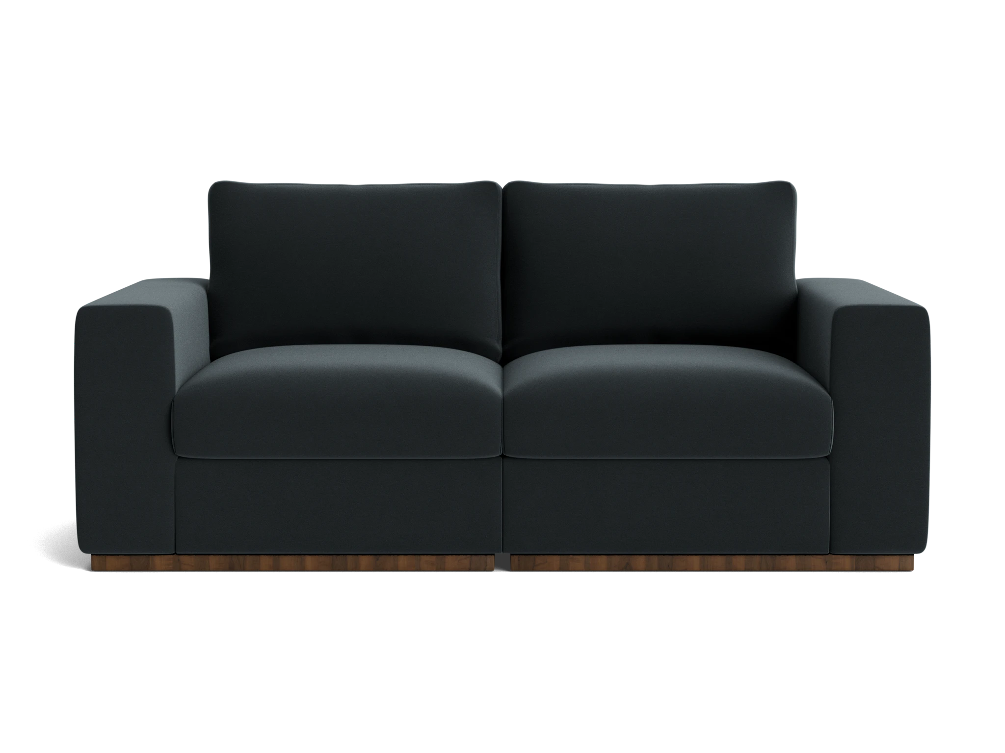 holt petite modular loveseat royale gunmetal