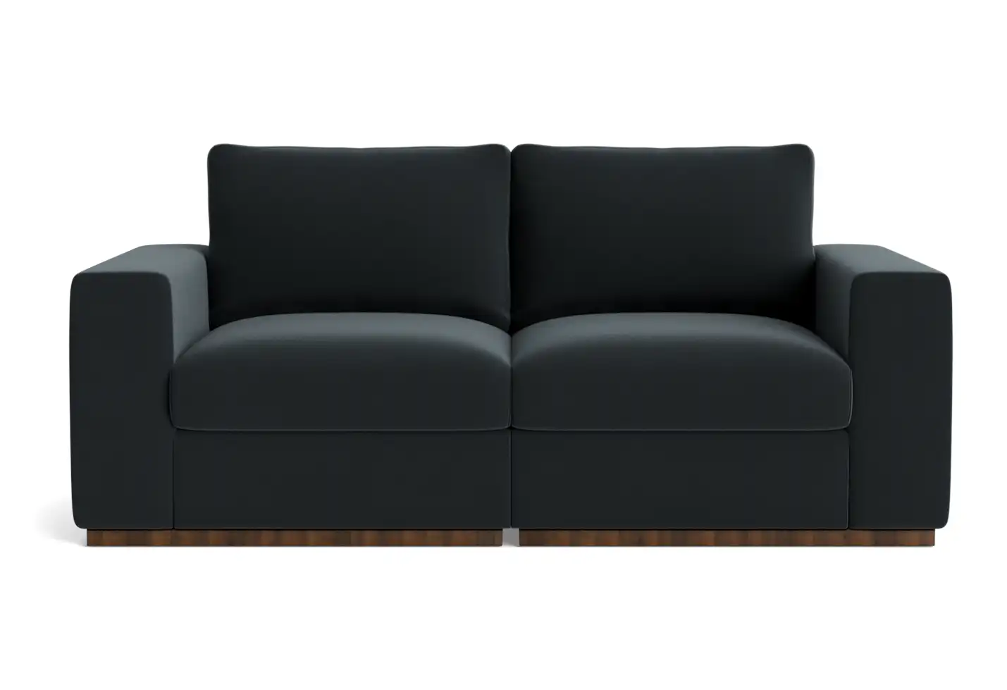 holt petite modular loveseat royale gunmetal