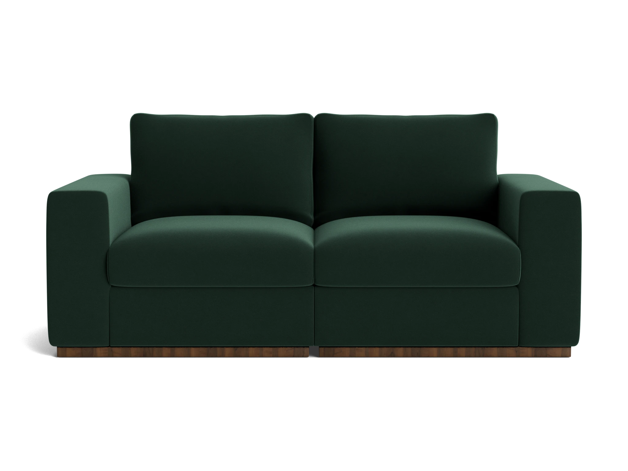 holt petite modular loveseat royale evergreen