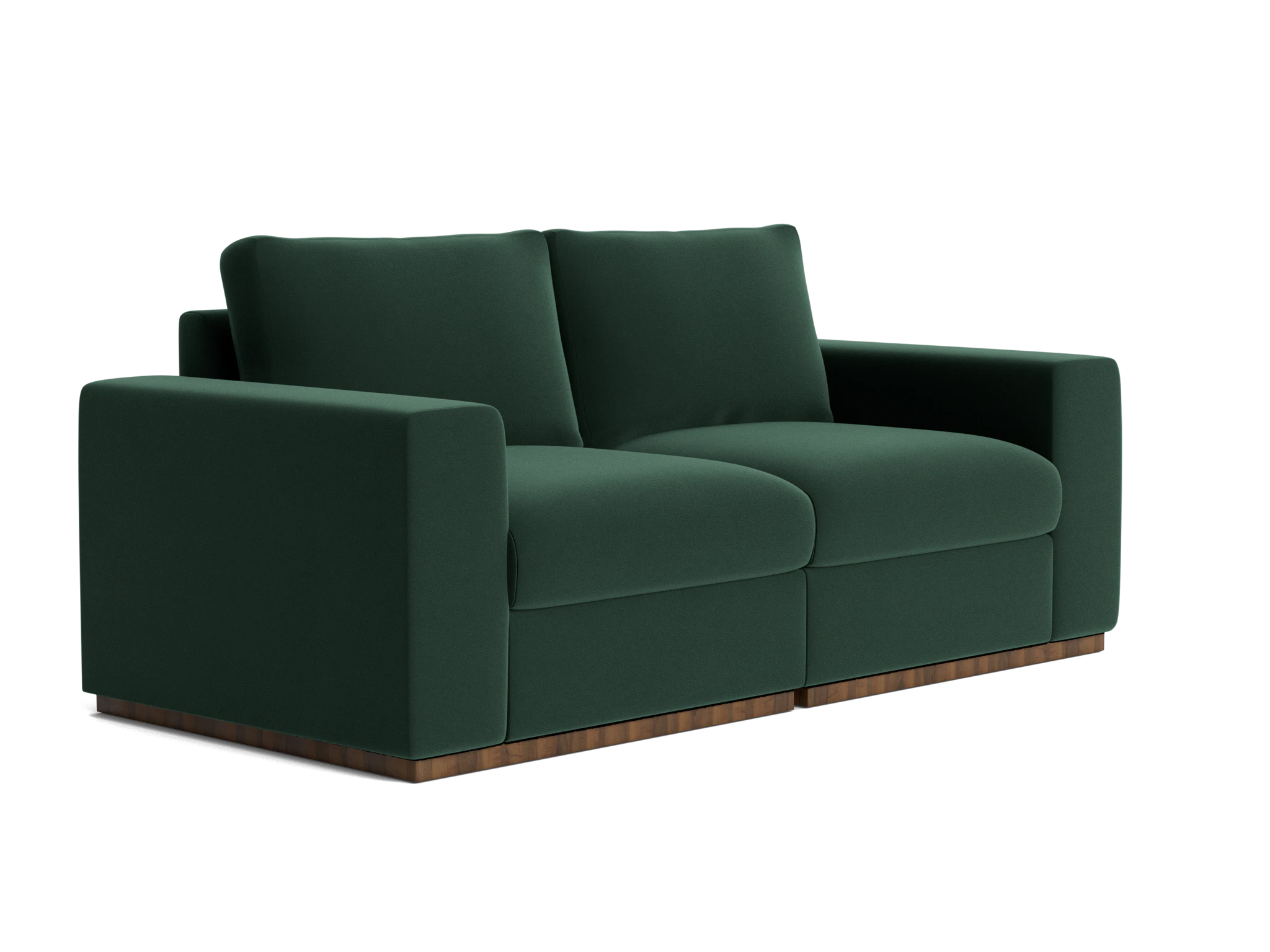 holt petite modular loveseat royale evergreen