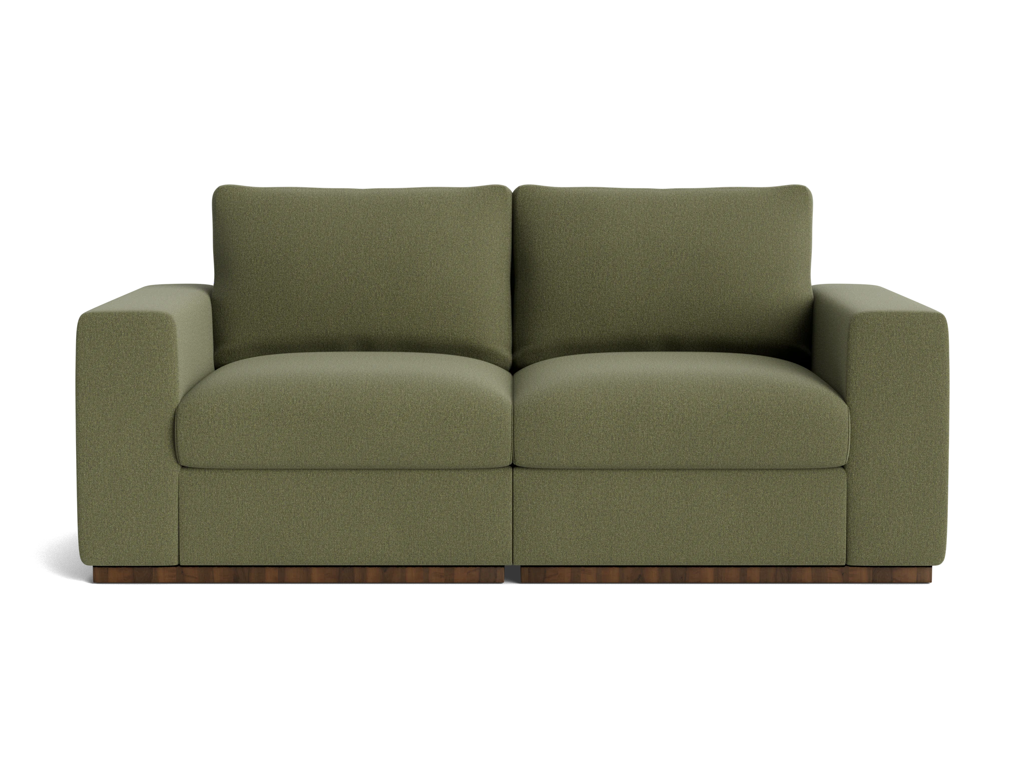 holt petite modular loveseat faithful olive