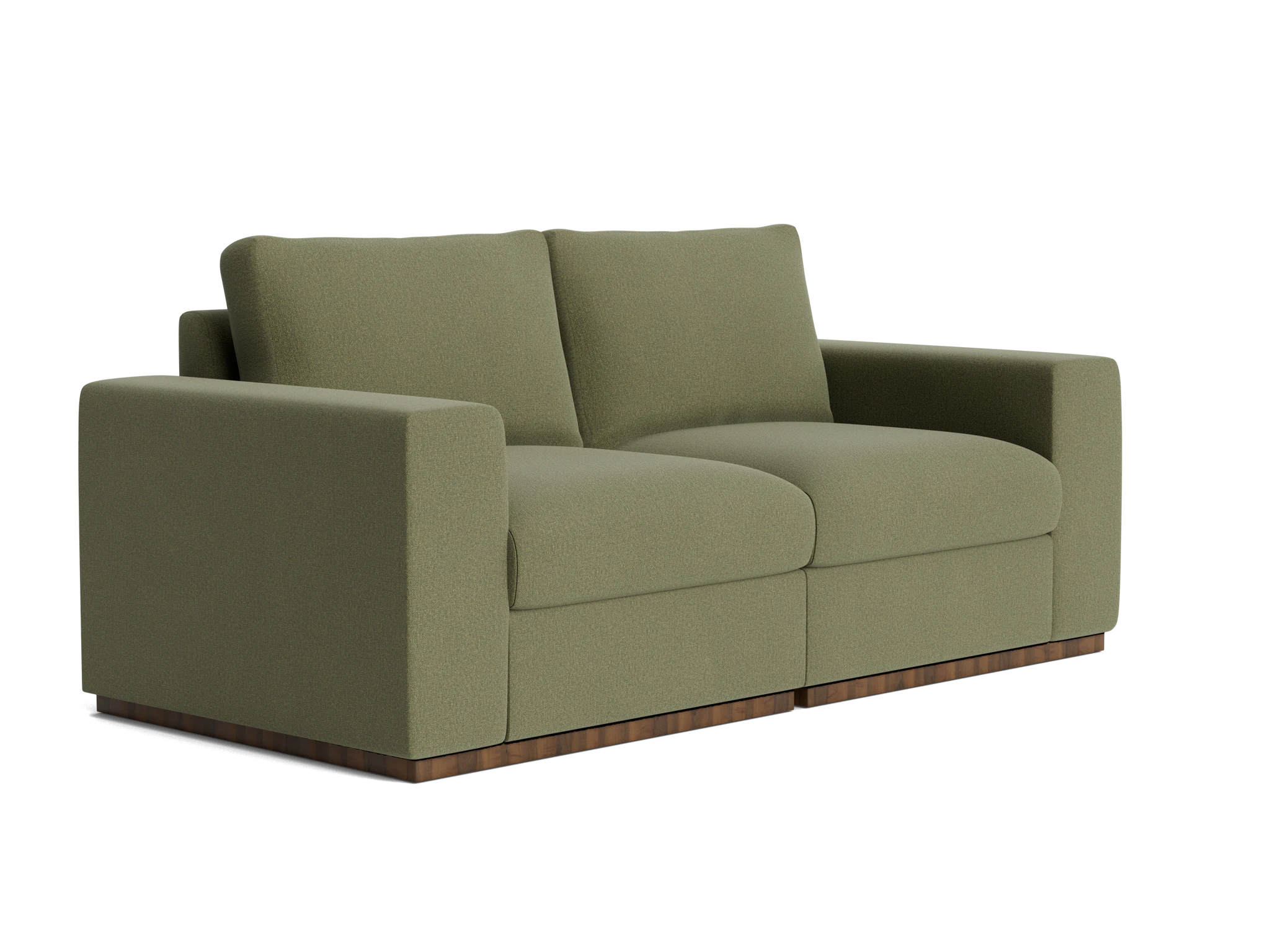 holt petite modular loveseat faithful olive