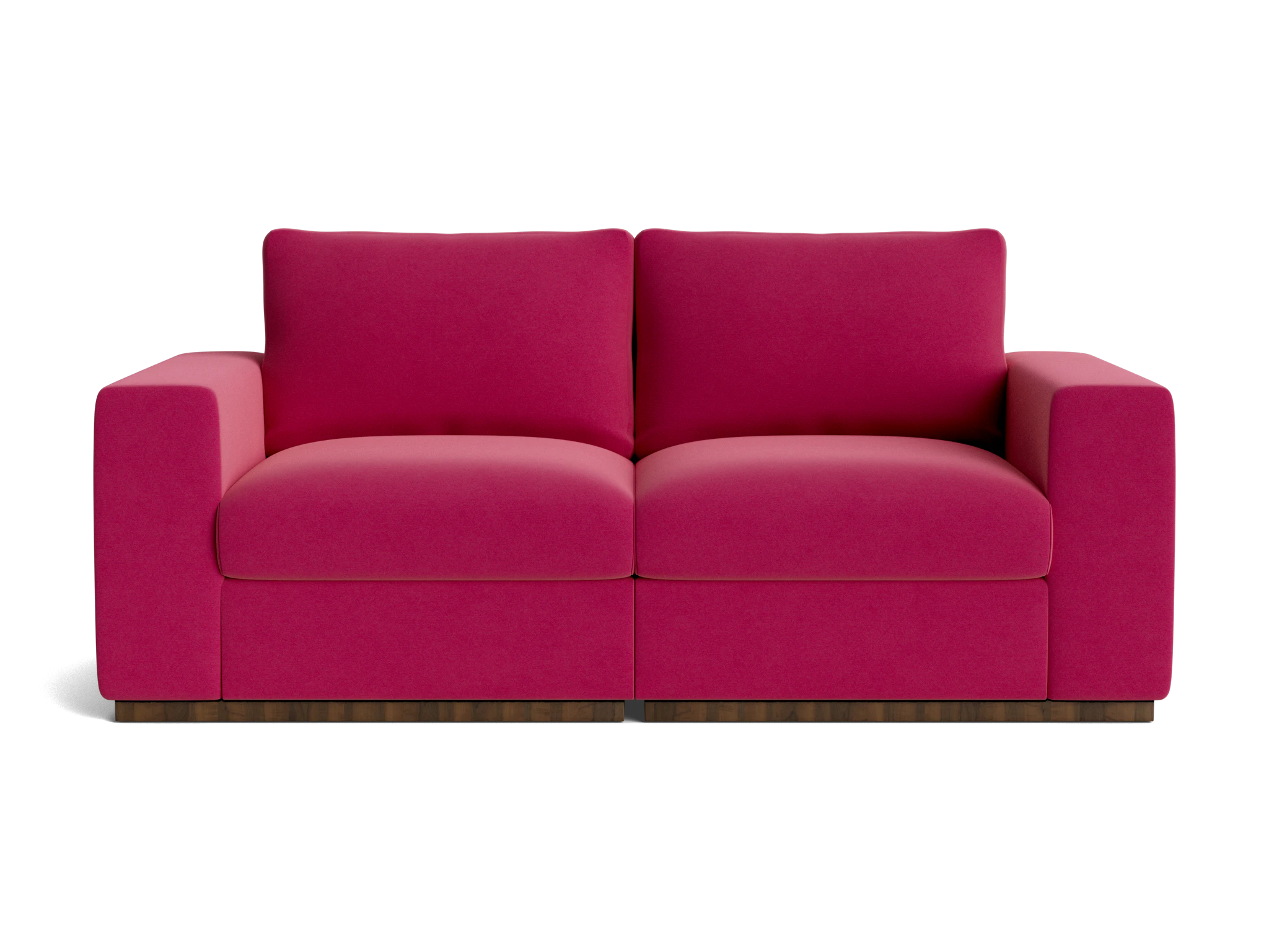 holt petite modular loveseat royale berry