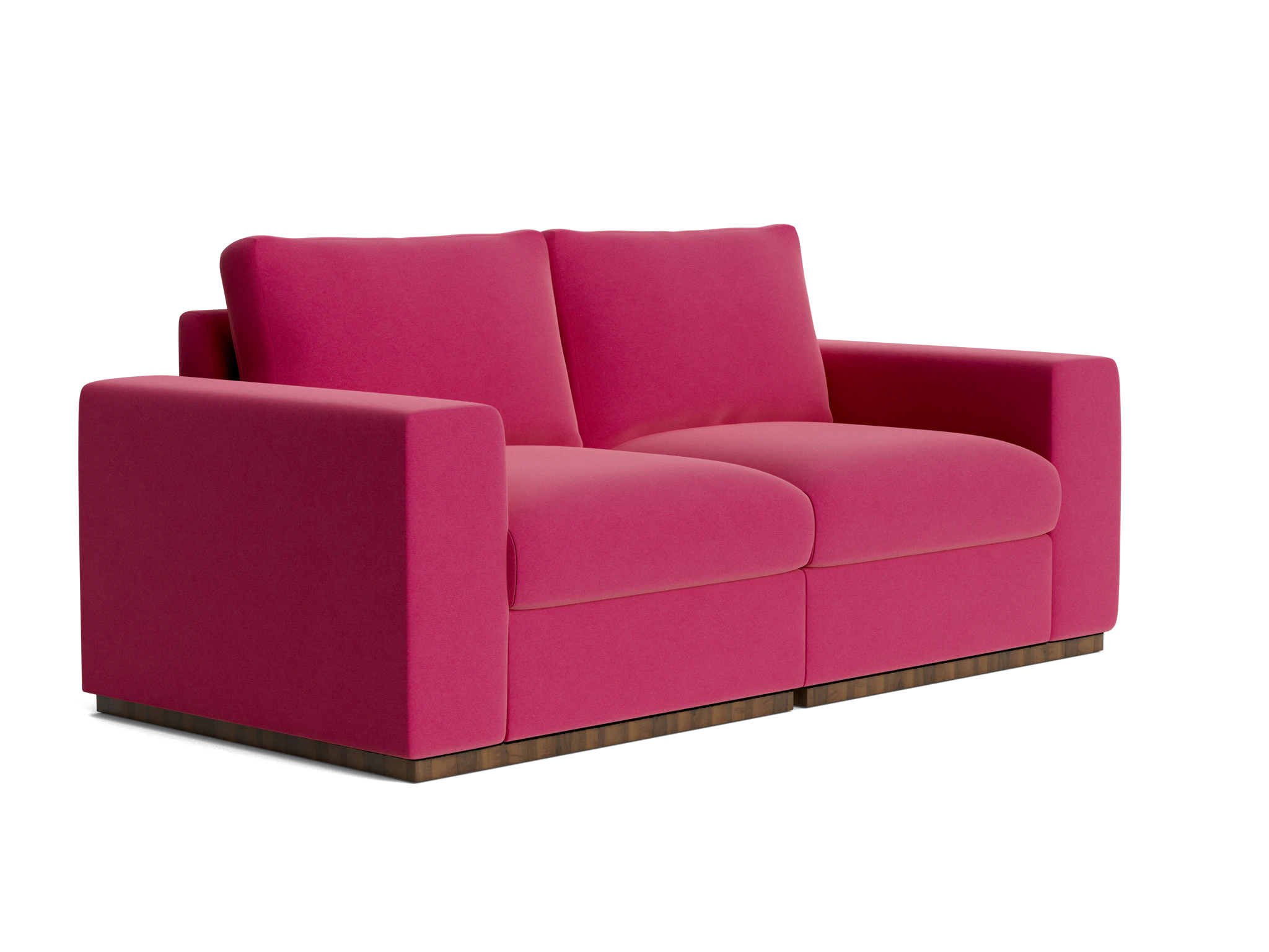 holt petite modular loveseat royale berry