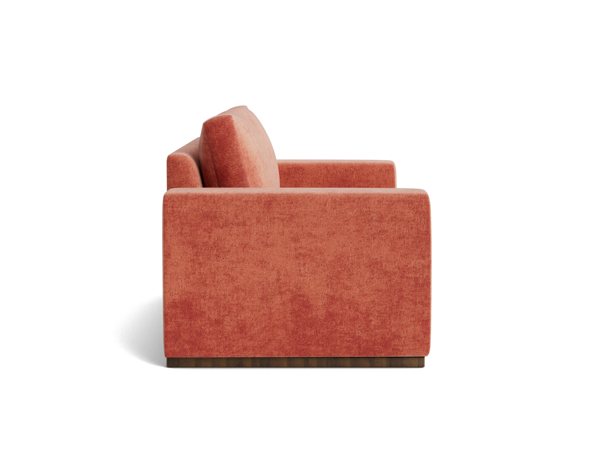 holt petite modular loveseat plush terra rose