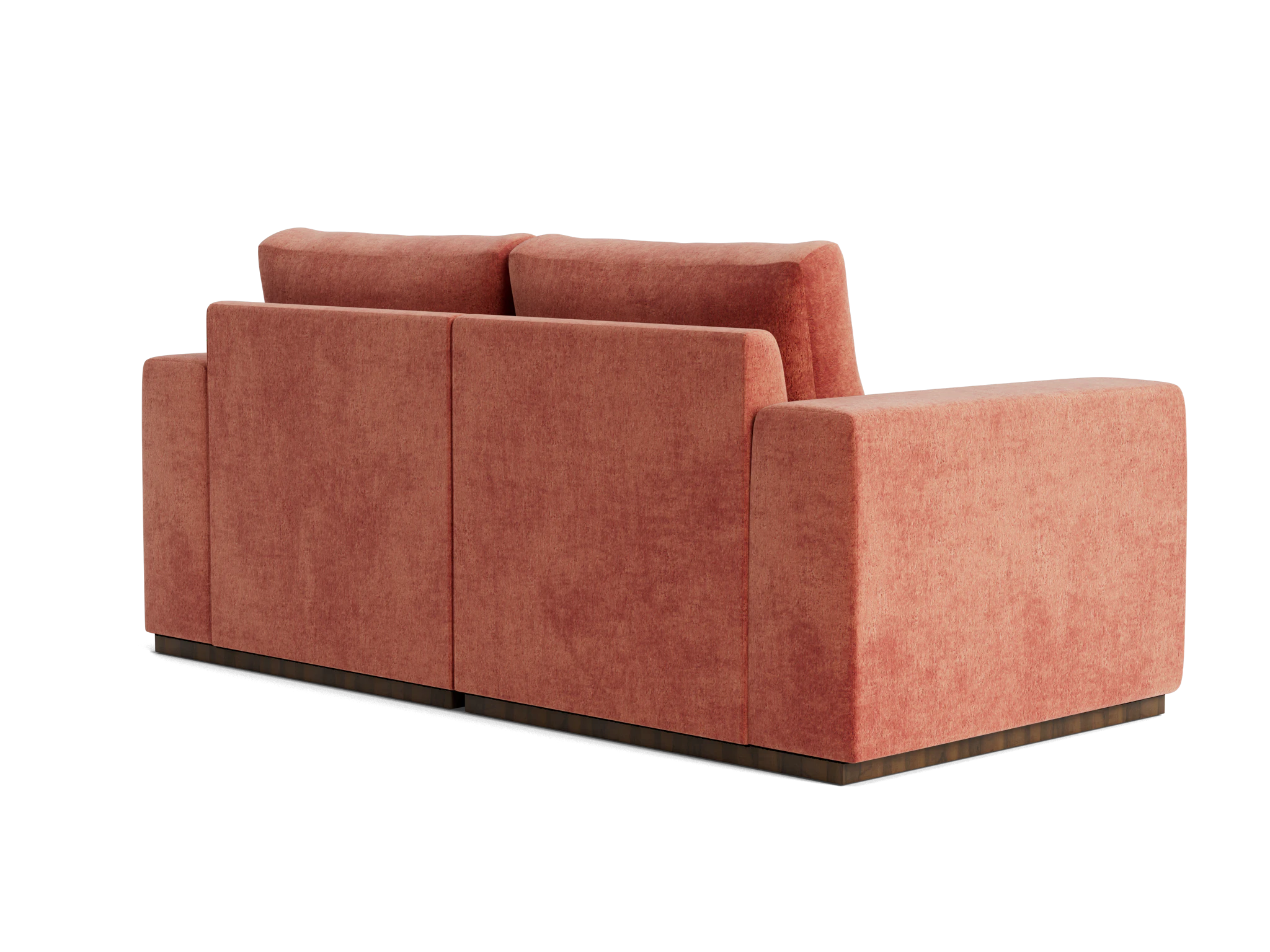 holt petite modular loveseat plush terra rose
