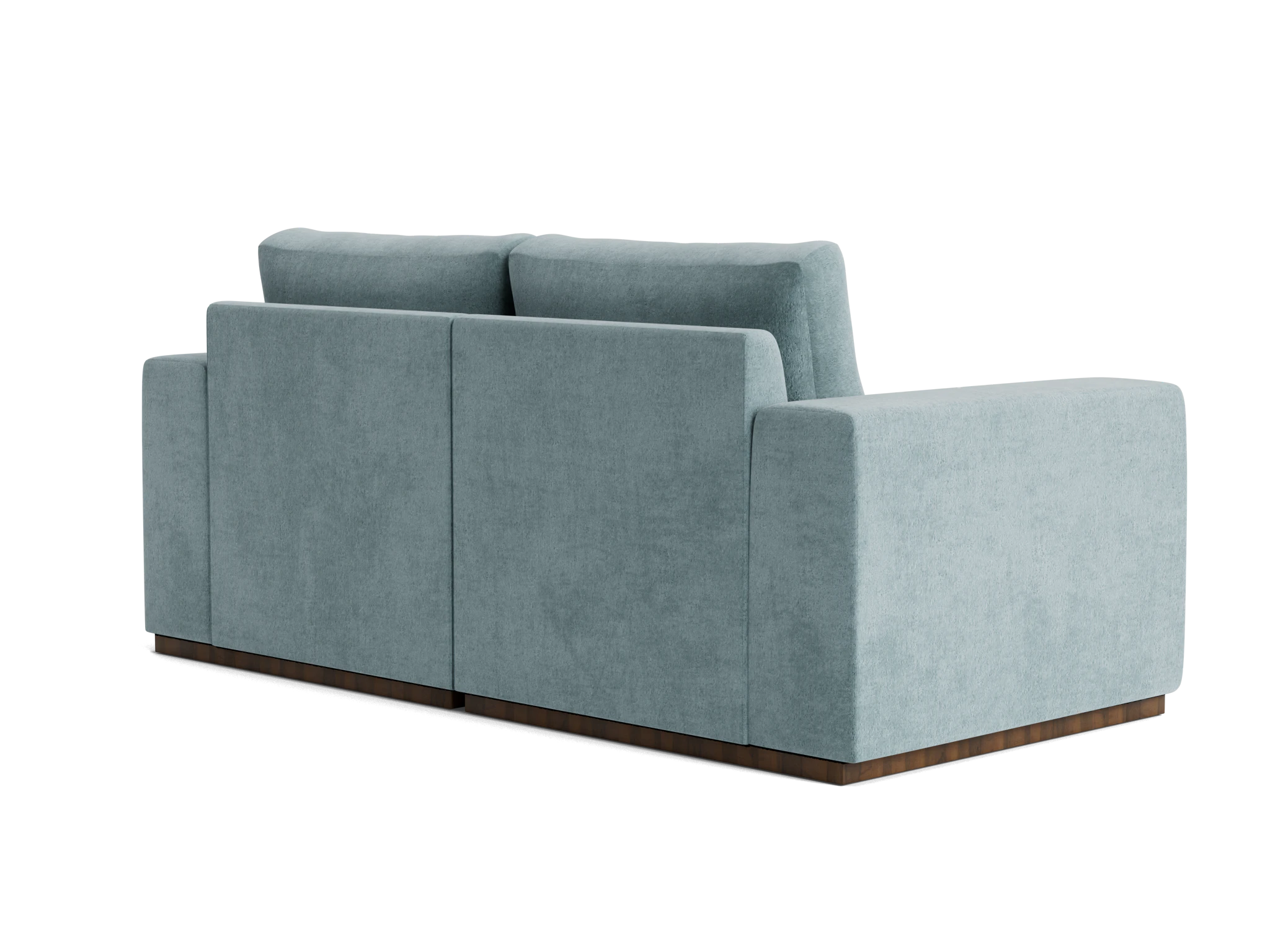 holt petite modular loveseat plush mist