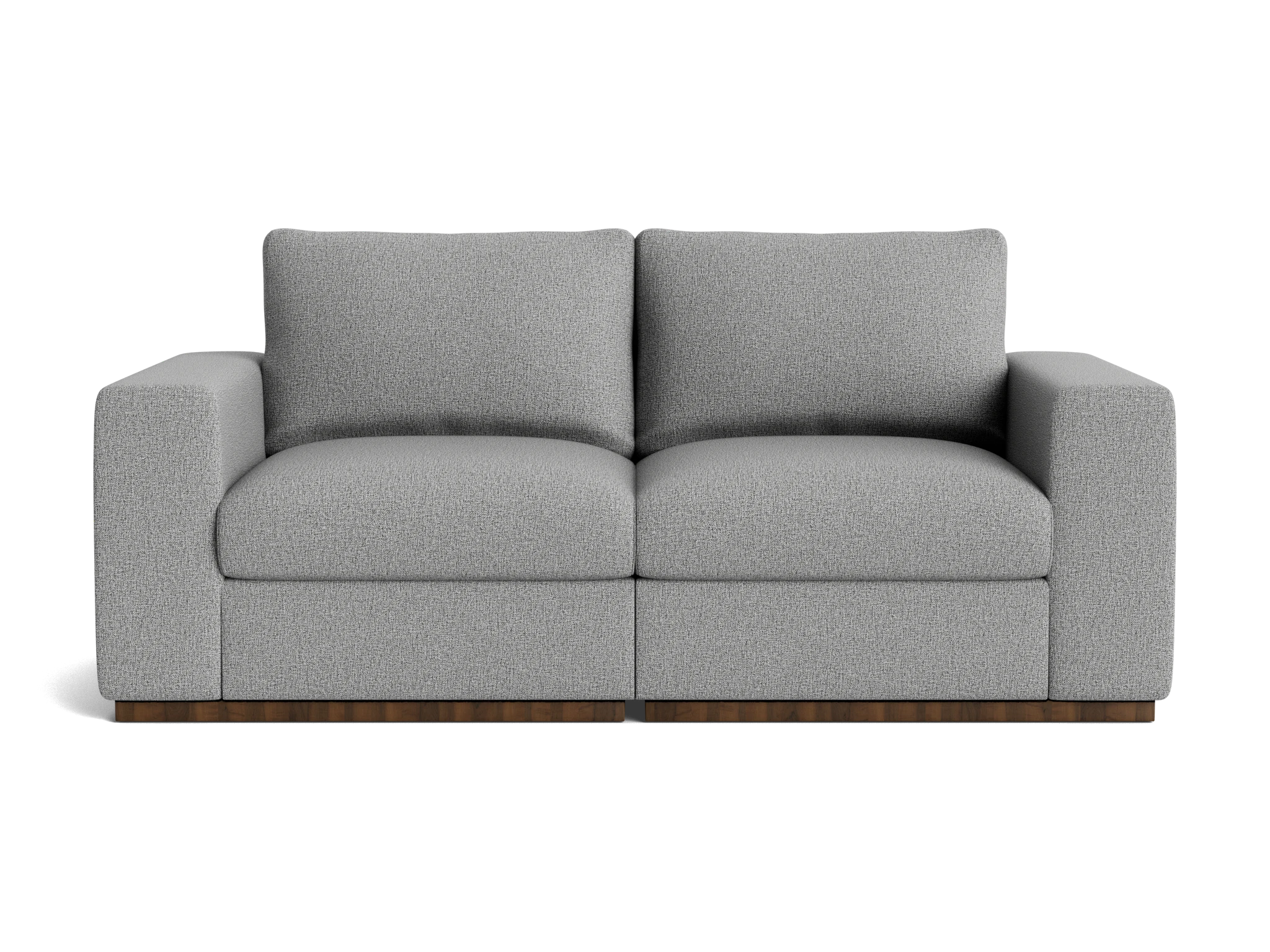holt petite modular loveseat taylor felt gray
