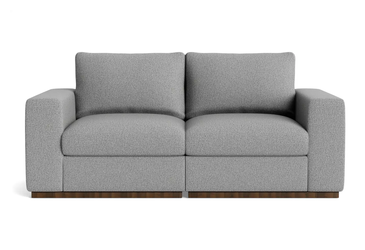 holt petite modular loveseat taylor felt gray