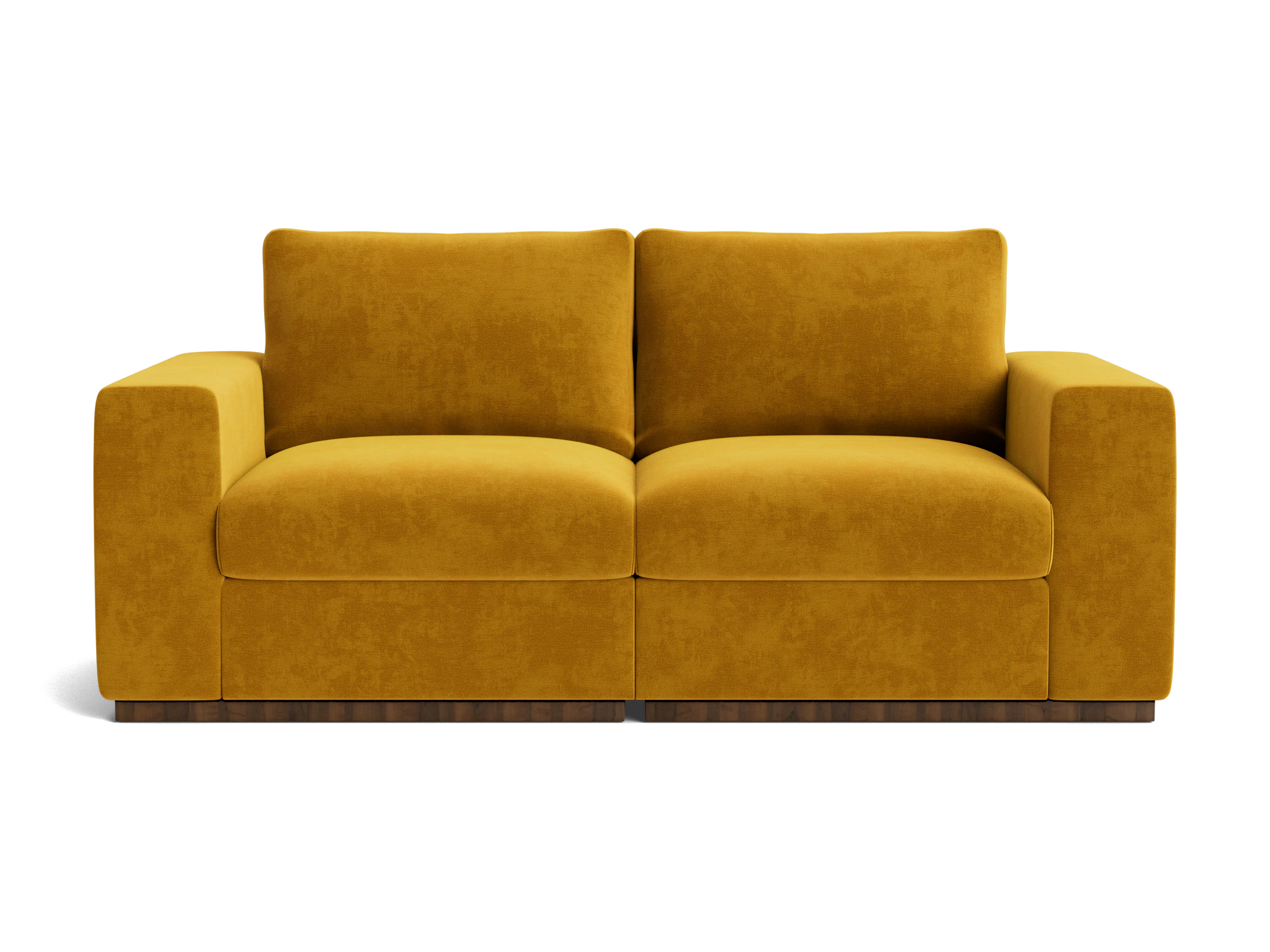 holt petite modular loveseat harper amber gold
