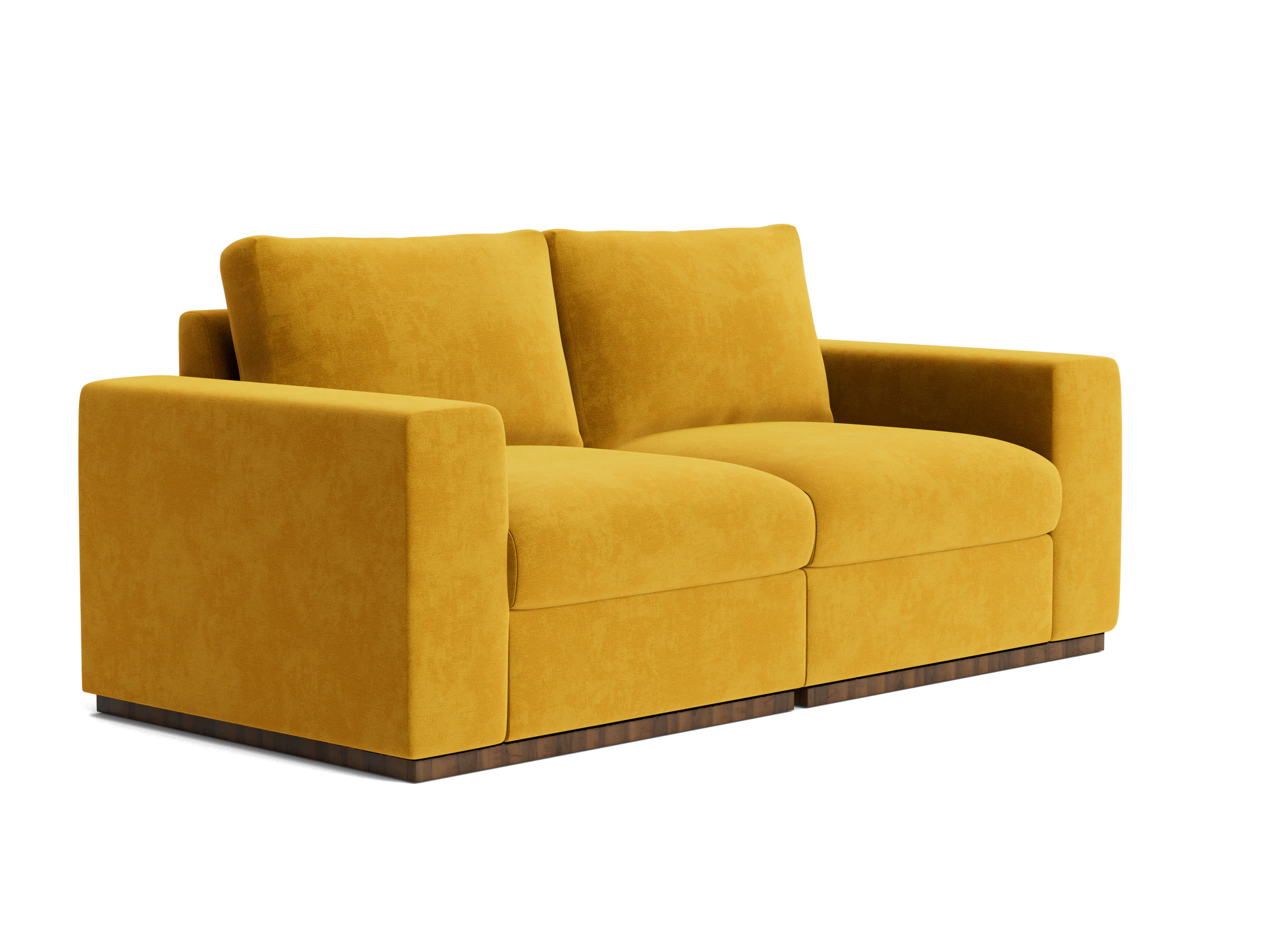 holt petite modular loveseat harper amber gold