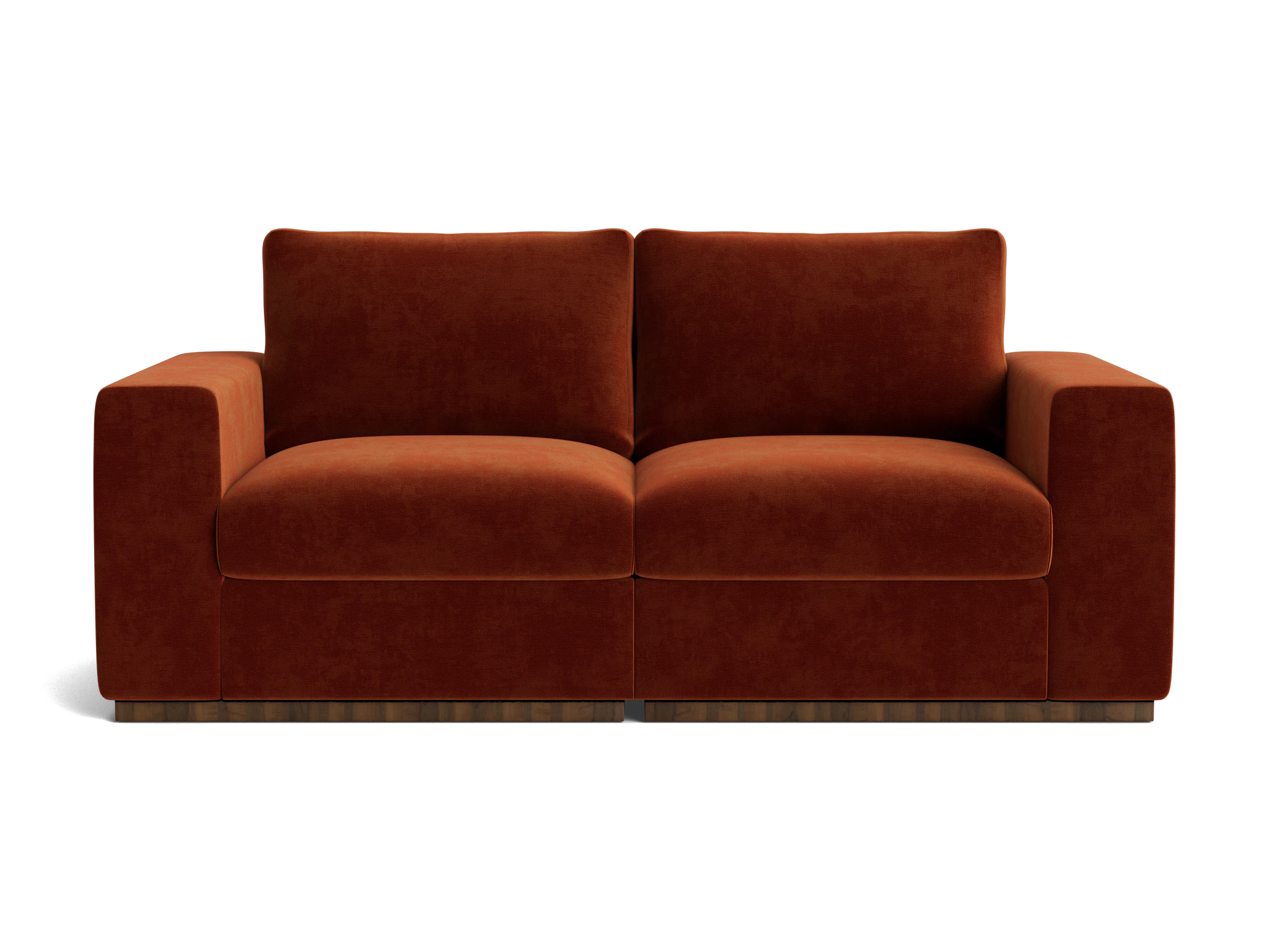 holt petite modular loveseat harper cinnamon