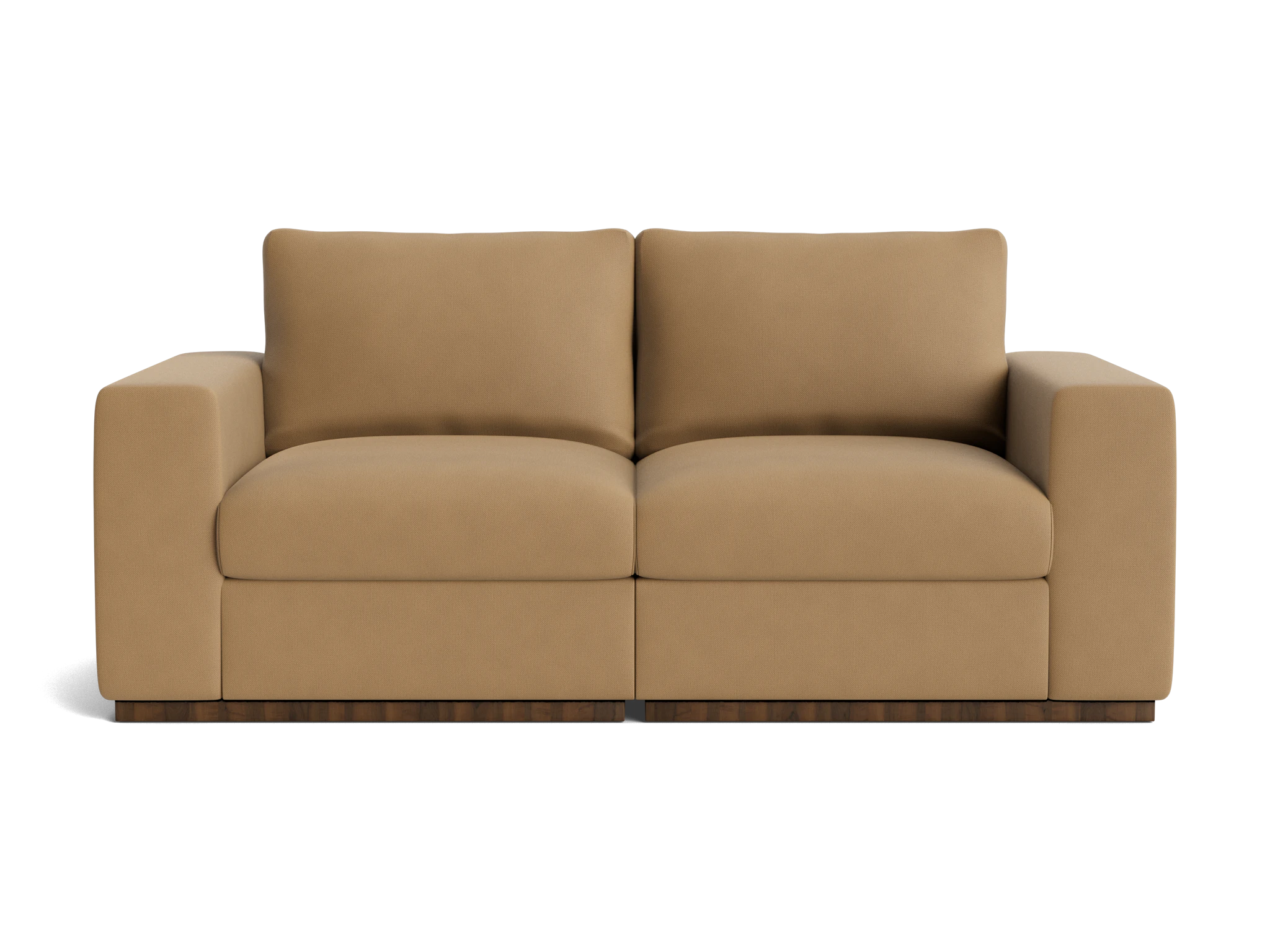 holt petite modular loveseat washed california biscuit