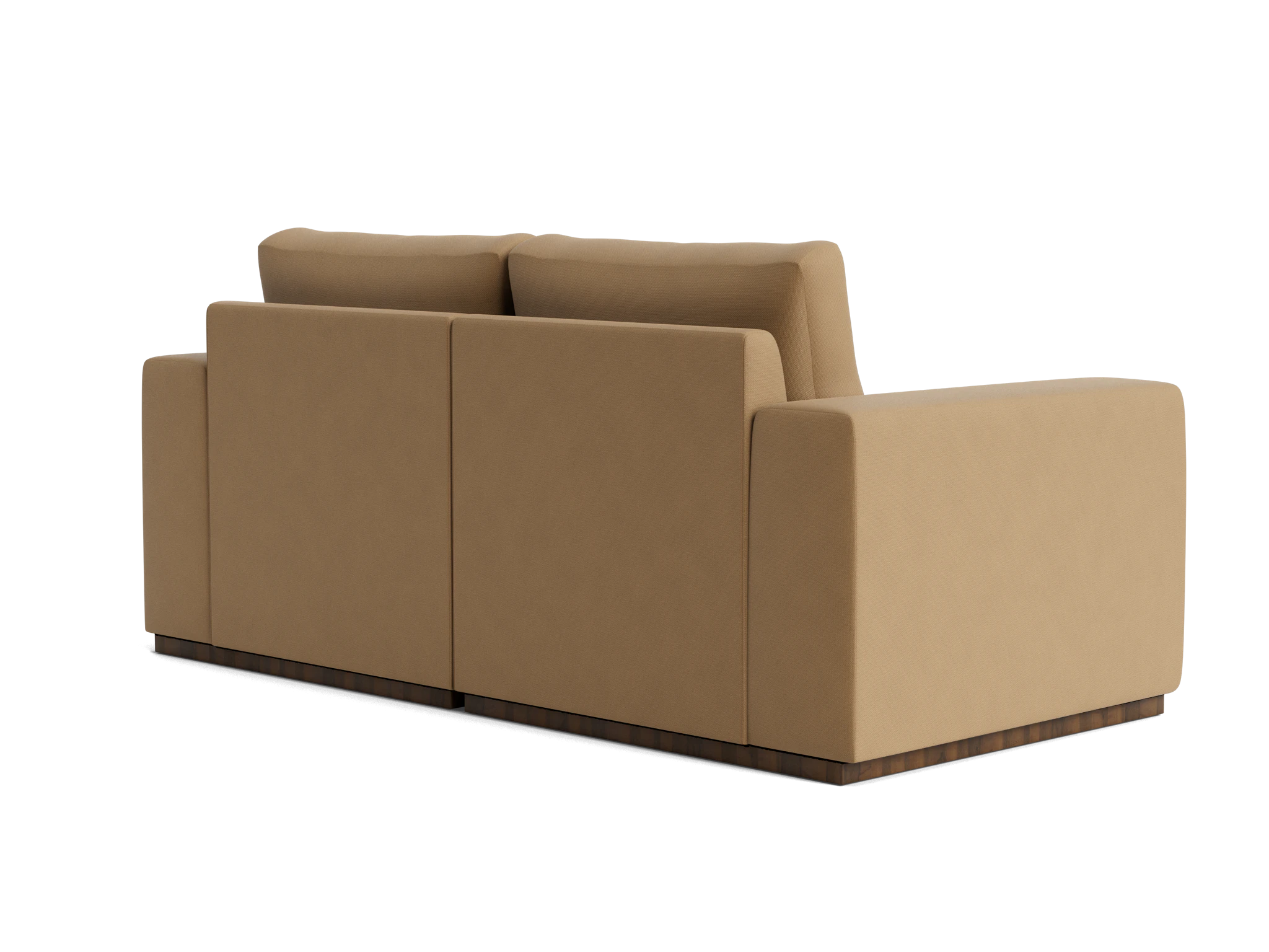 holt petite modular loveseat washed california biscuit