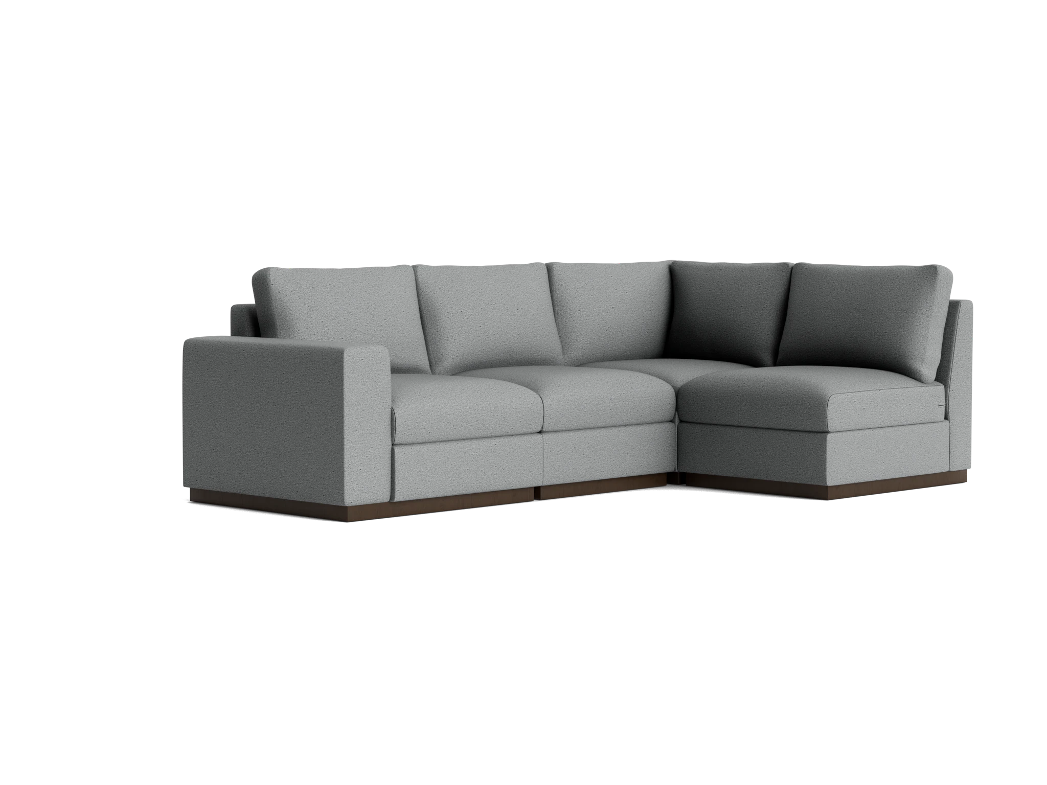 holt petite modular sectional essence ash