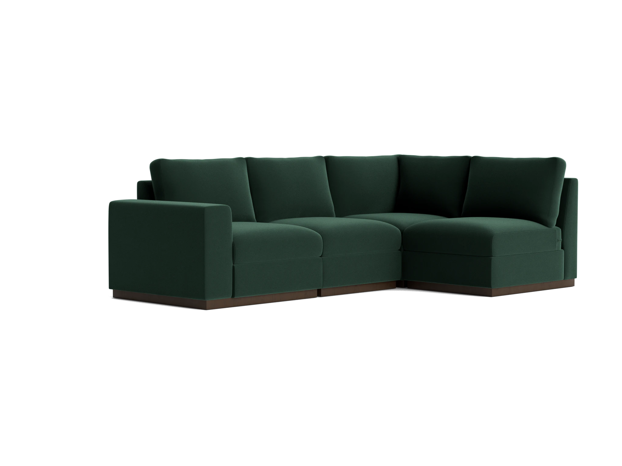 holt petite modular sectional royale evergreen