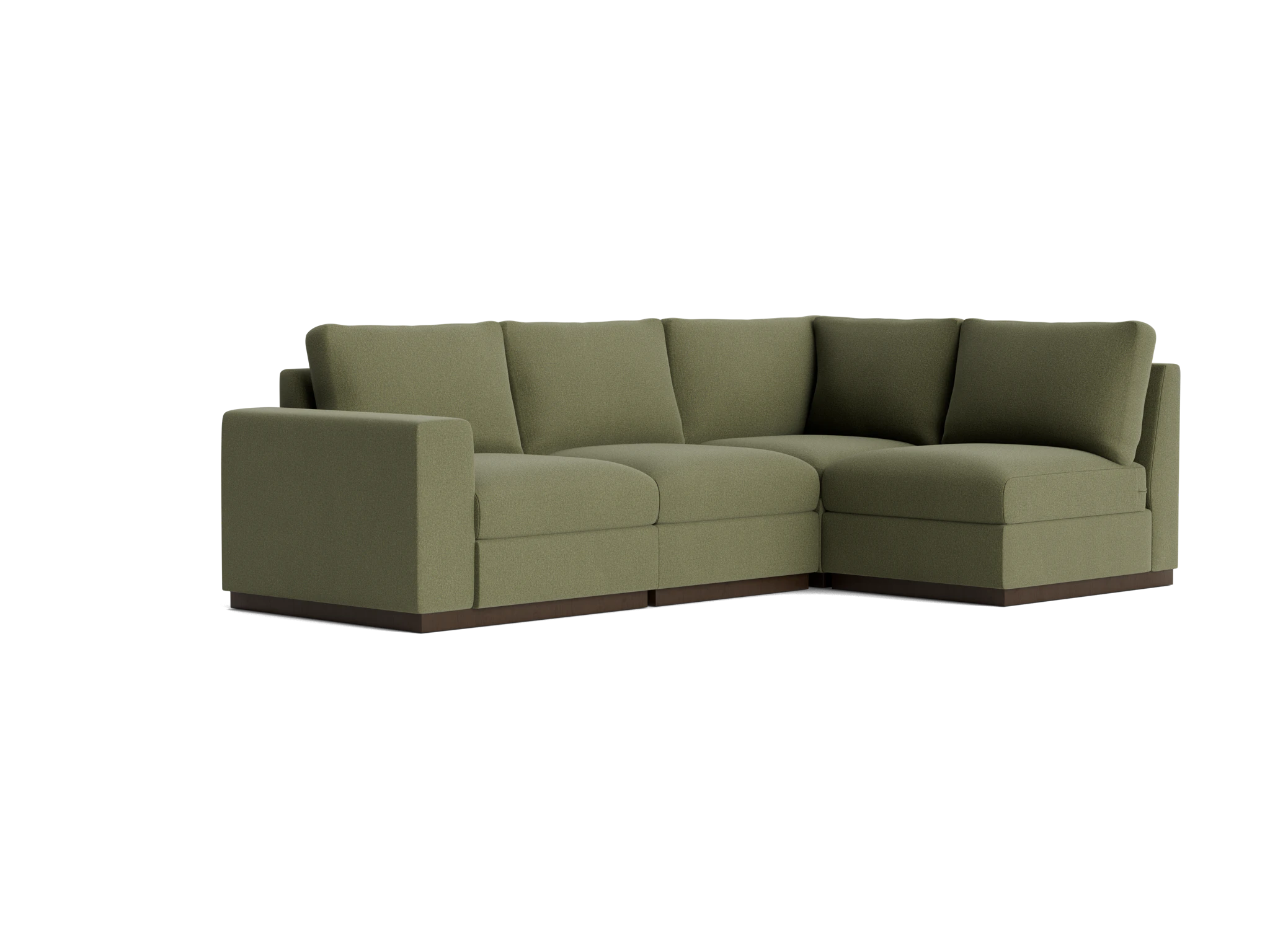 holt petite modular sectional faithful olive