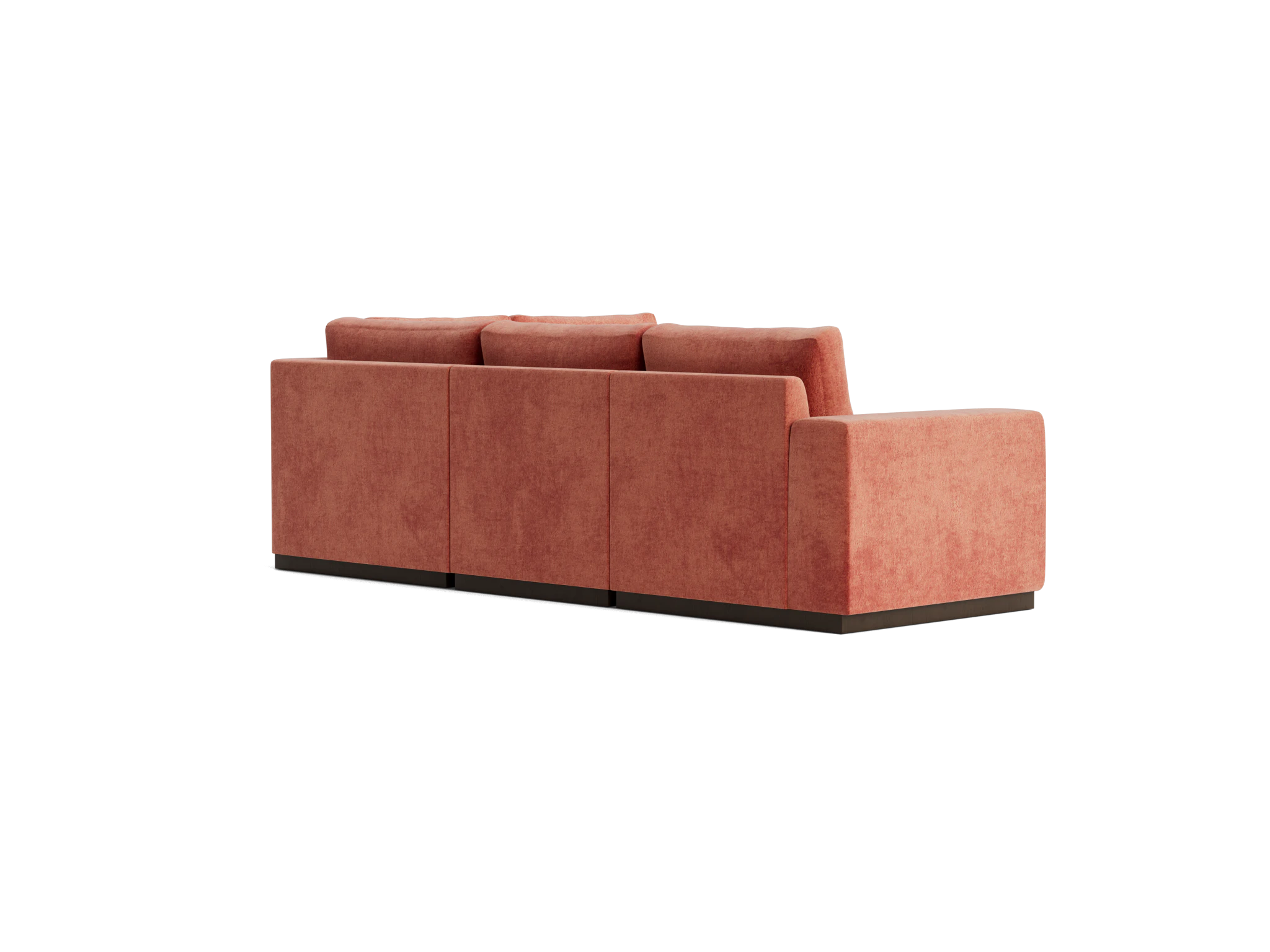 holt petite modular sectional plush terra rose