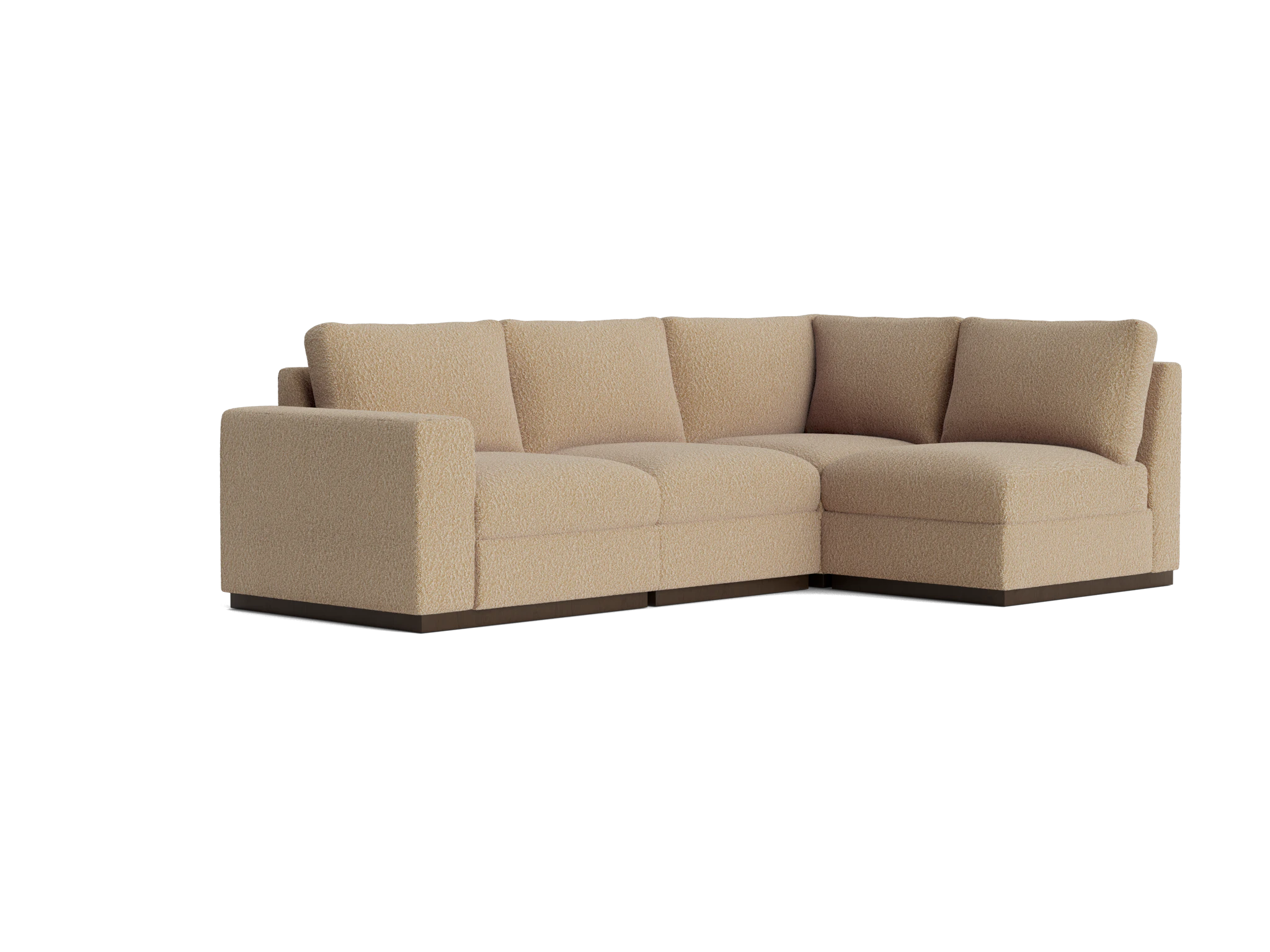 holt petite modular sectional bubbly cream soda