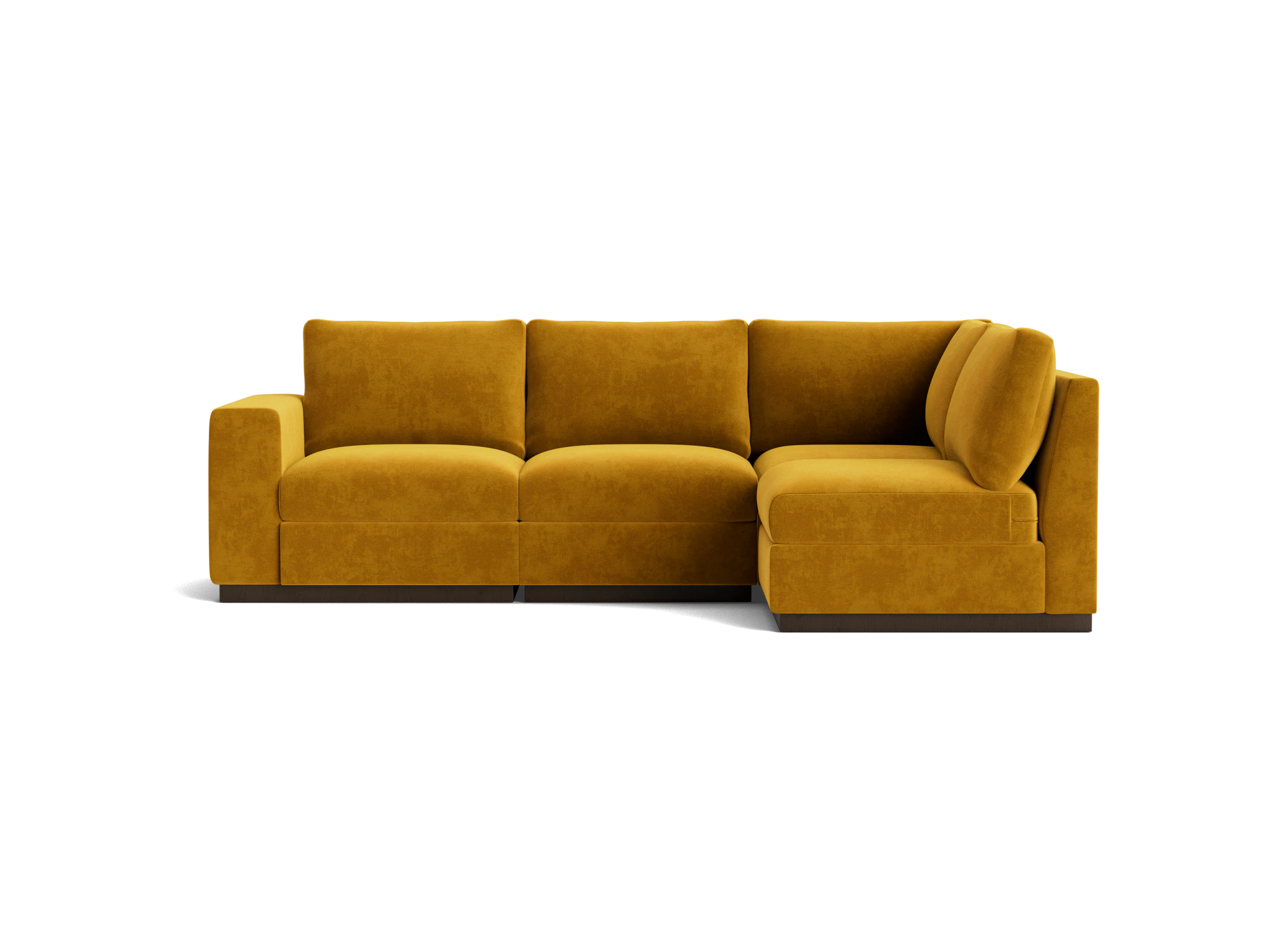 holt petite modular sectional harper amber gold
