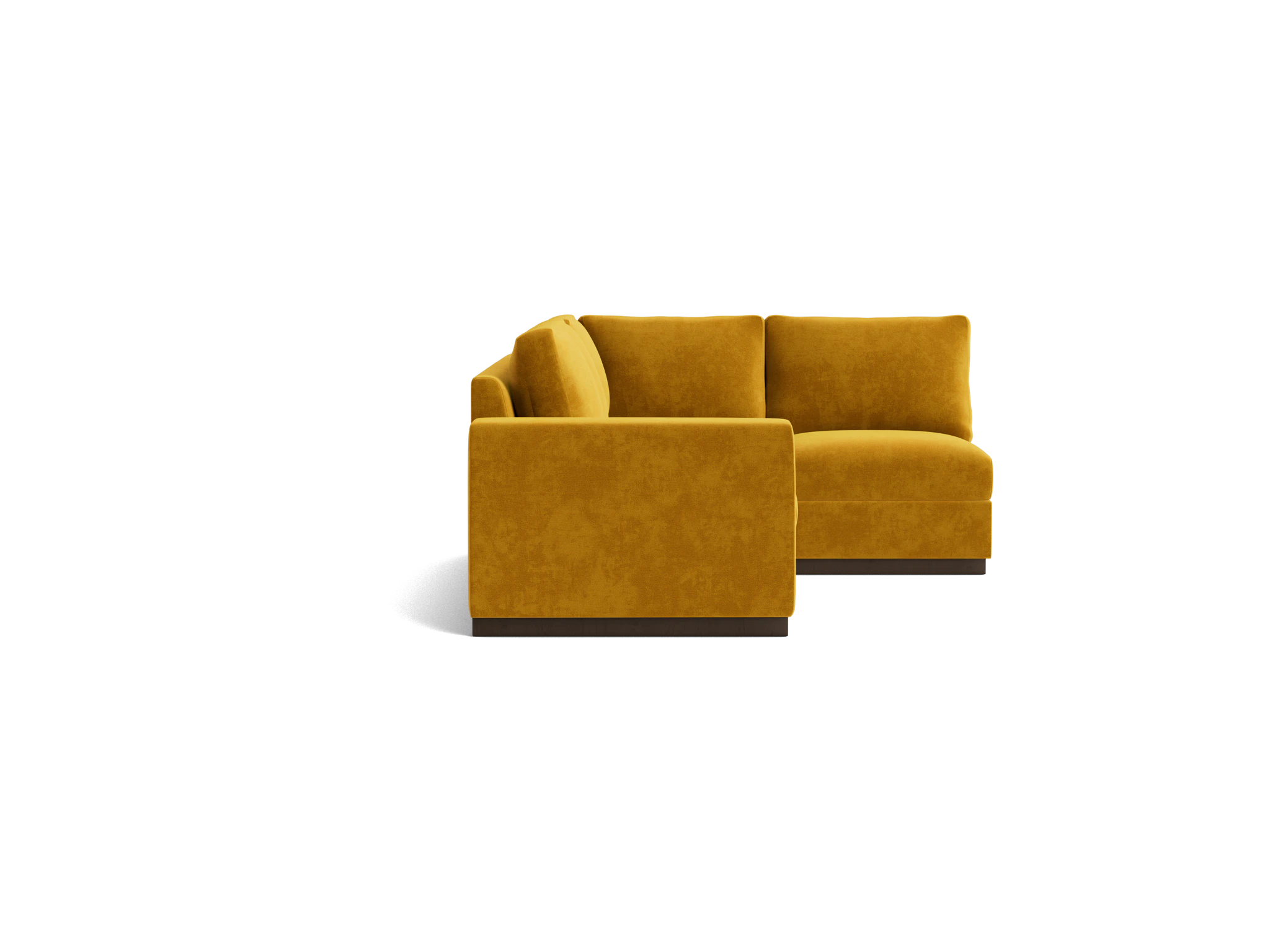 holt petite modular sectional harper amber gold
