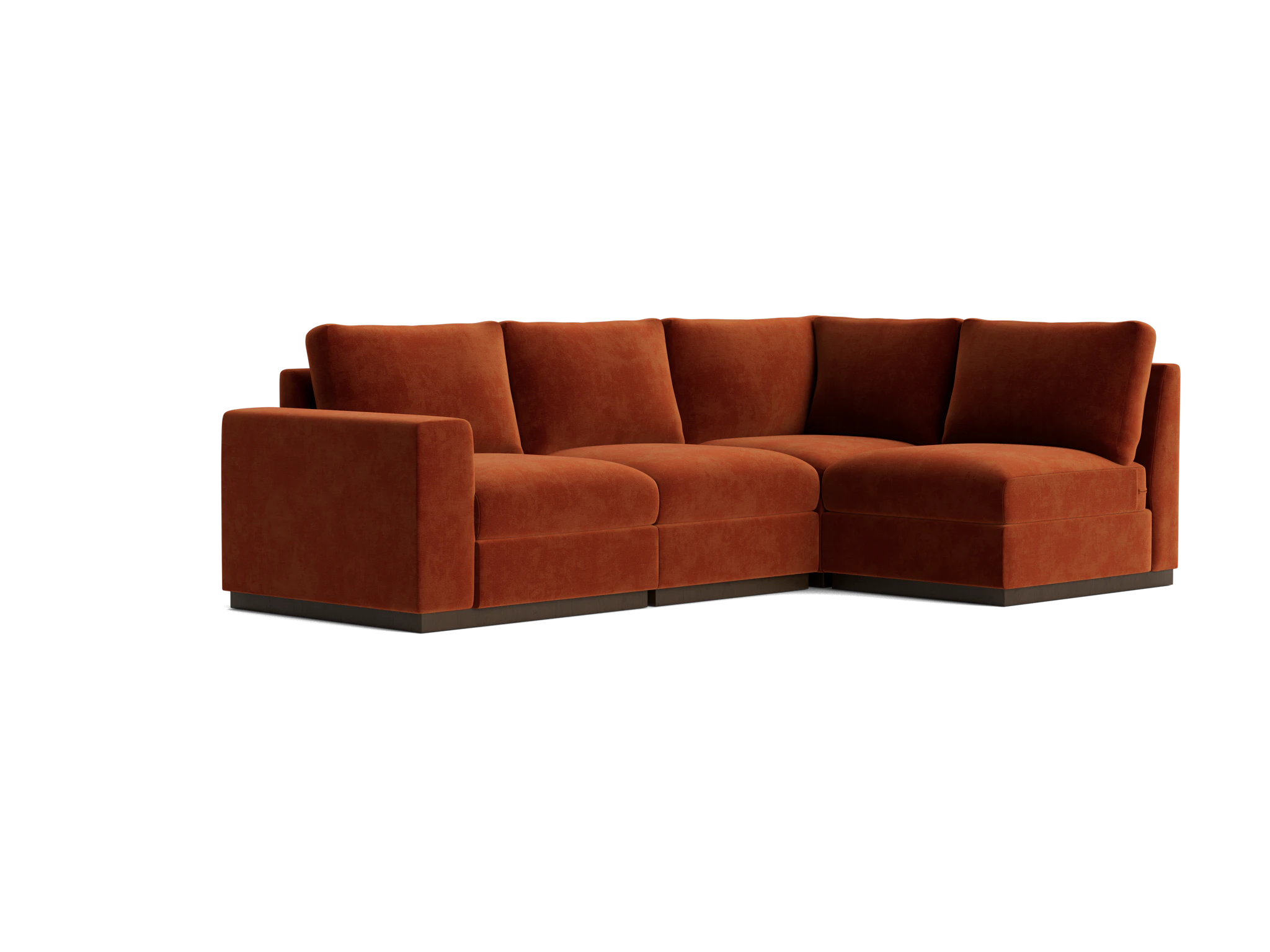 holt petite modular sectional harper cinnamon