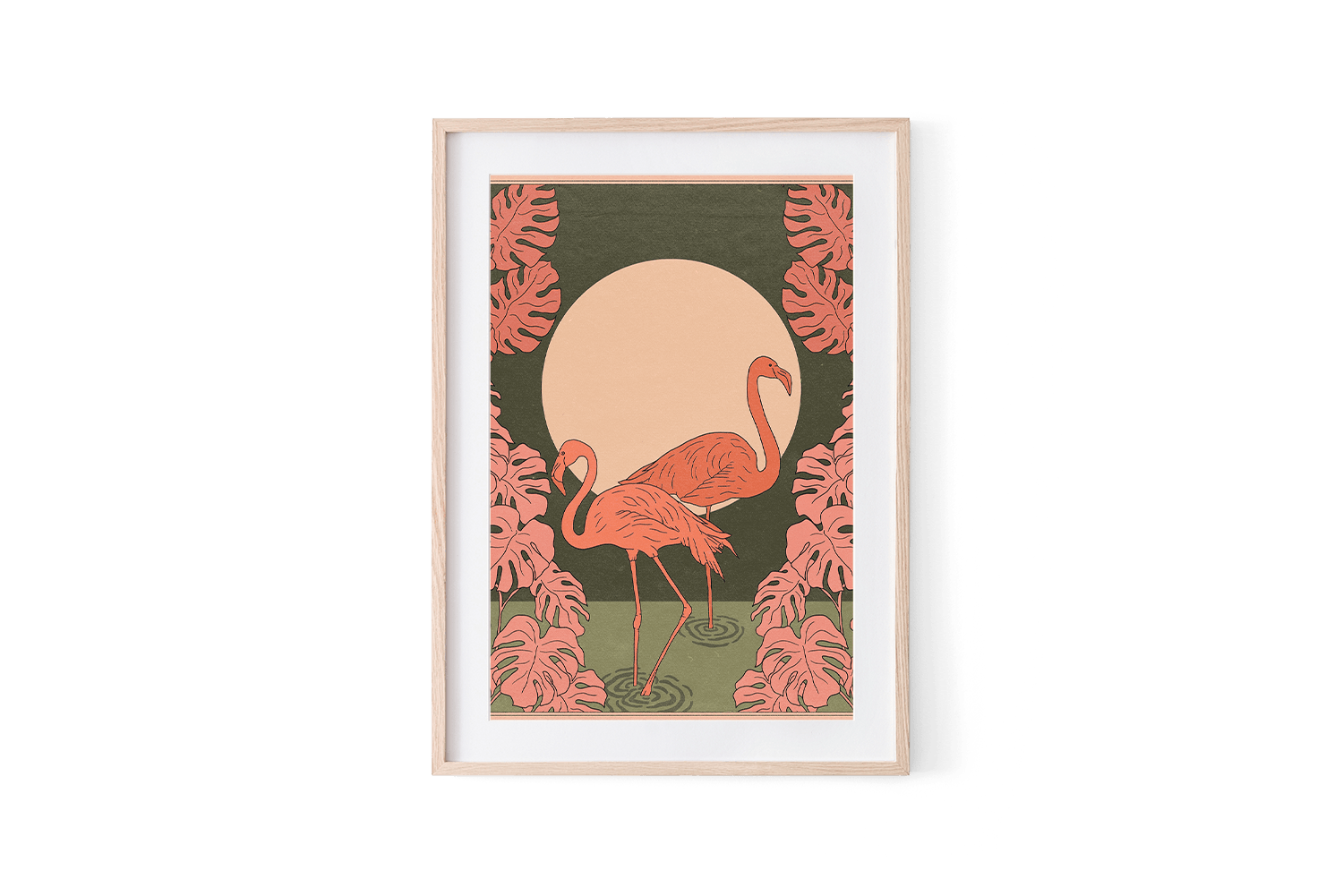 oasis flamingo art print