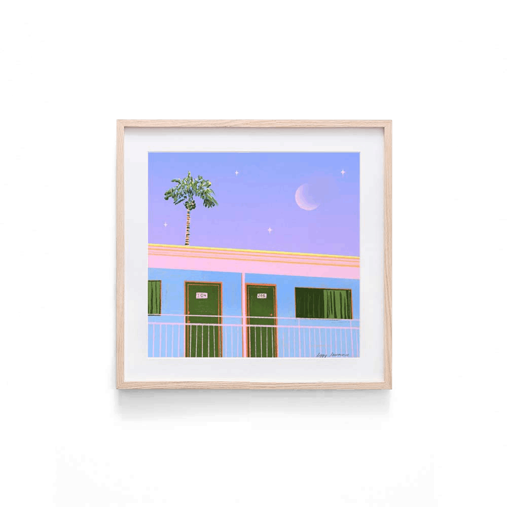 moonlit motel art print