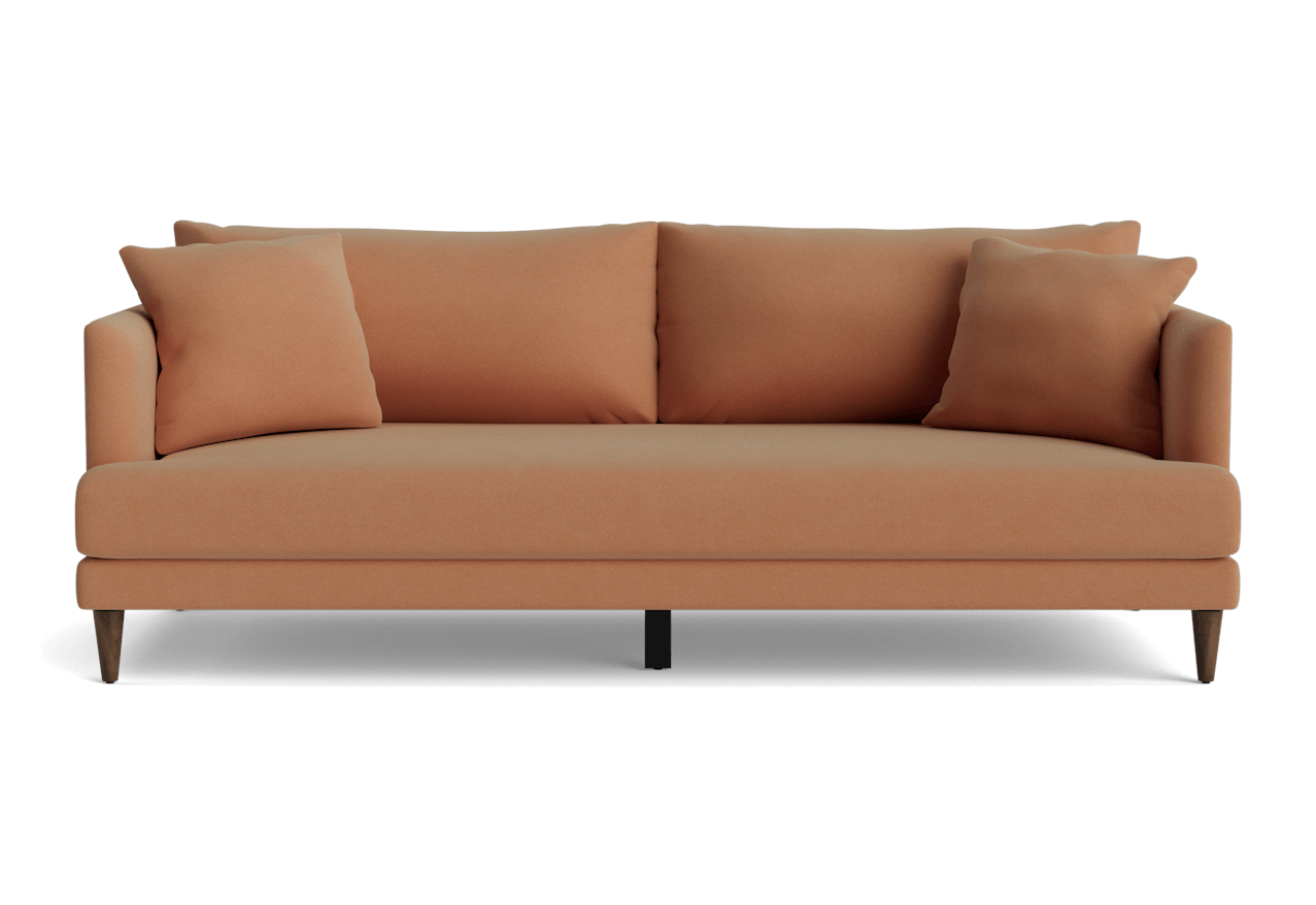 lewis slipcovered sofa royale pantone mocha mousse