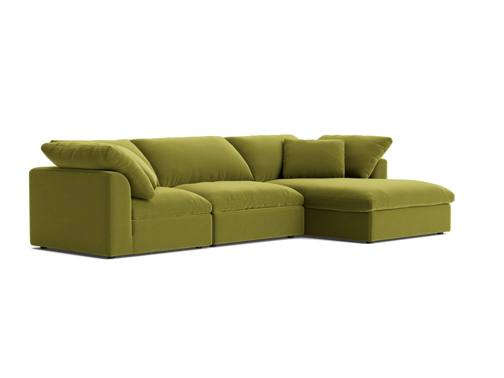 bryant modular double chaise sectional royale apple