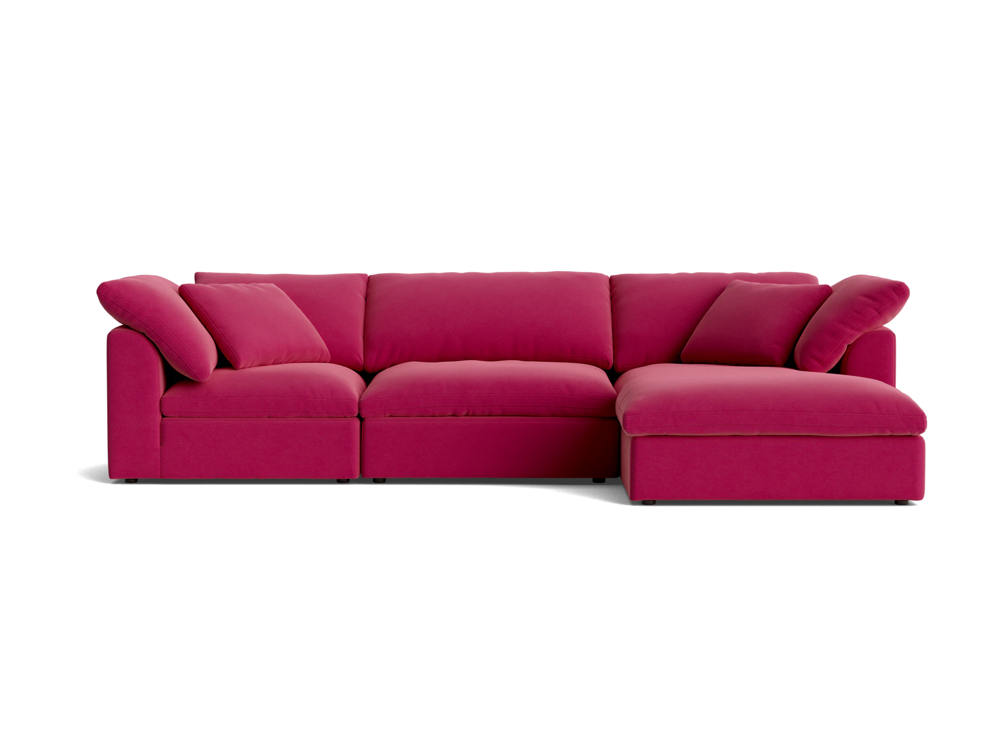bryant modular double chaise sectional royale berry