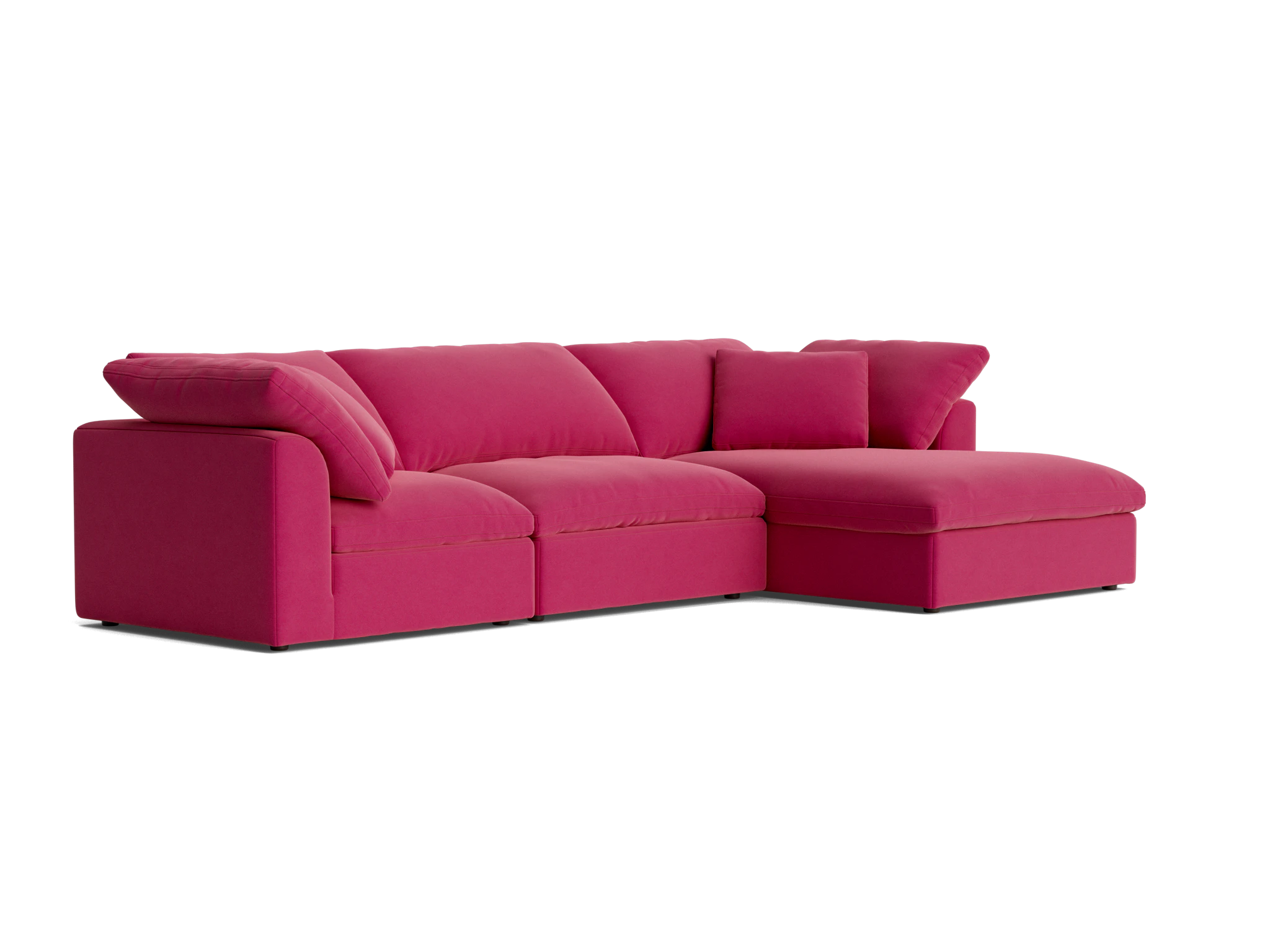 bryant modular double chaise sectional royale berry