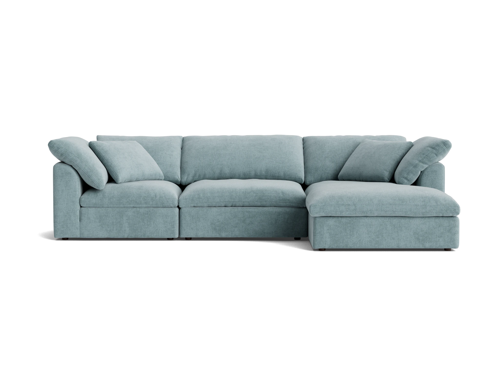 bryant modular double chaise sectional plush mist