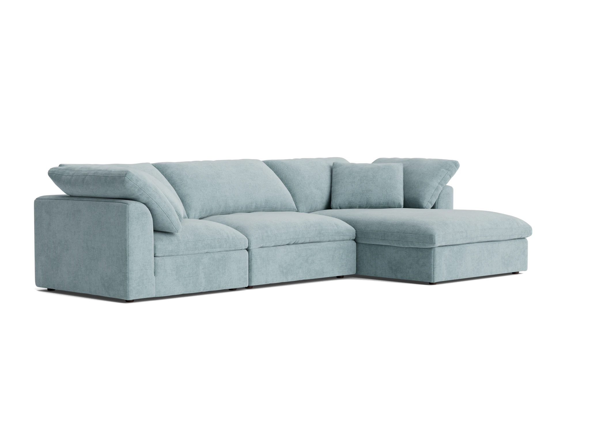 bryant modular double chaise sectional plush mist