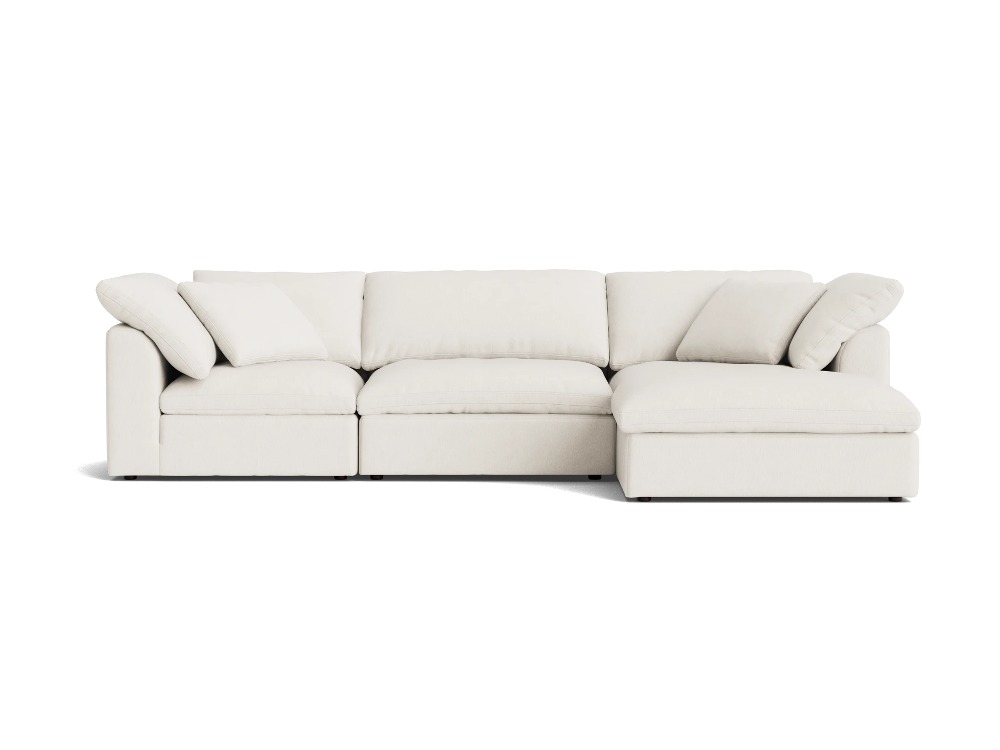 bryant modular double chaise sectional sunbrella loft white