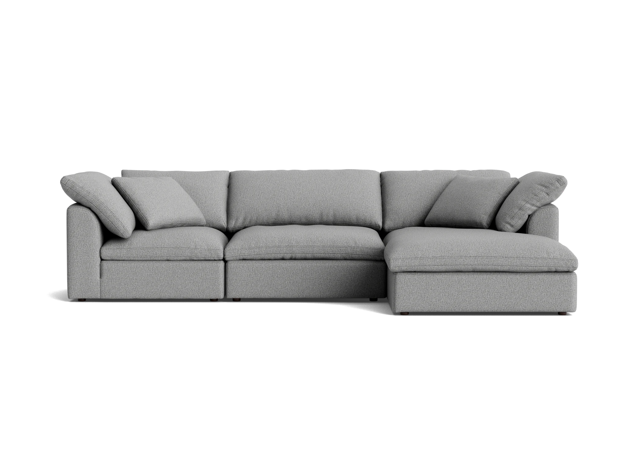 bryant modular double chaise sectional taylor felt gray