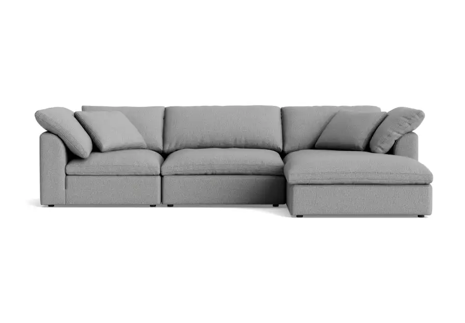 bryant modular double chaise sectional taylor felt gray