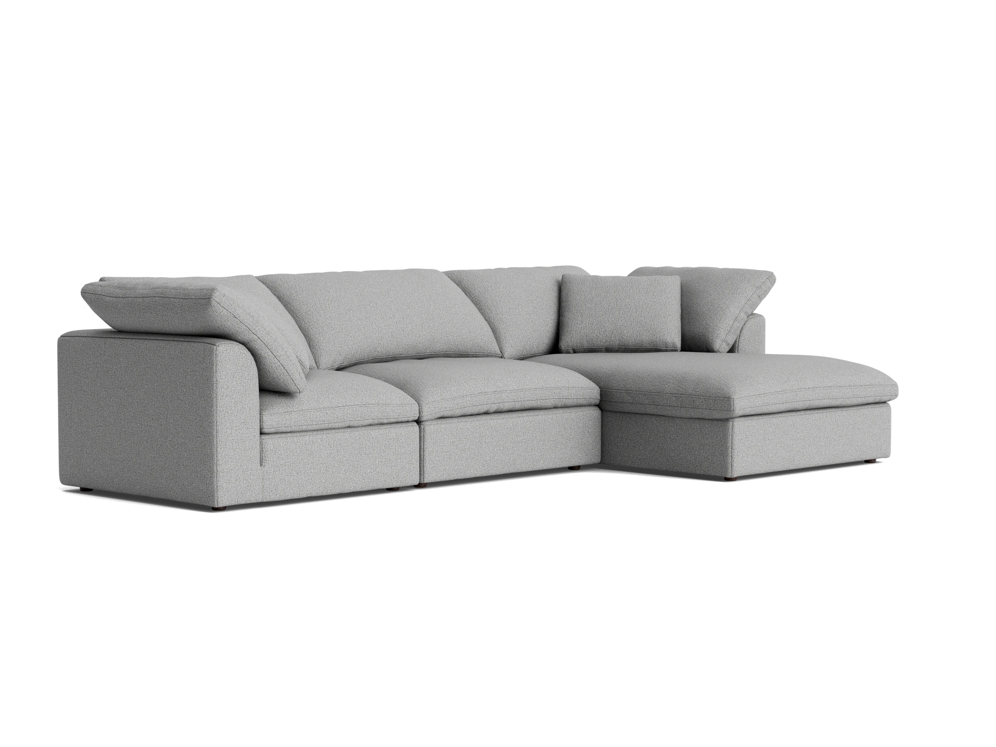 bryant modular double chaise sectional taylor felt gray