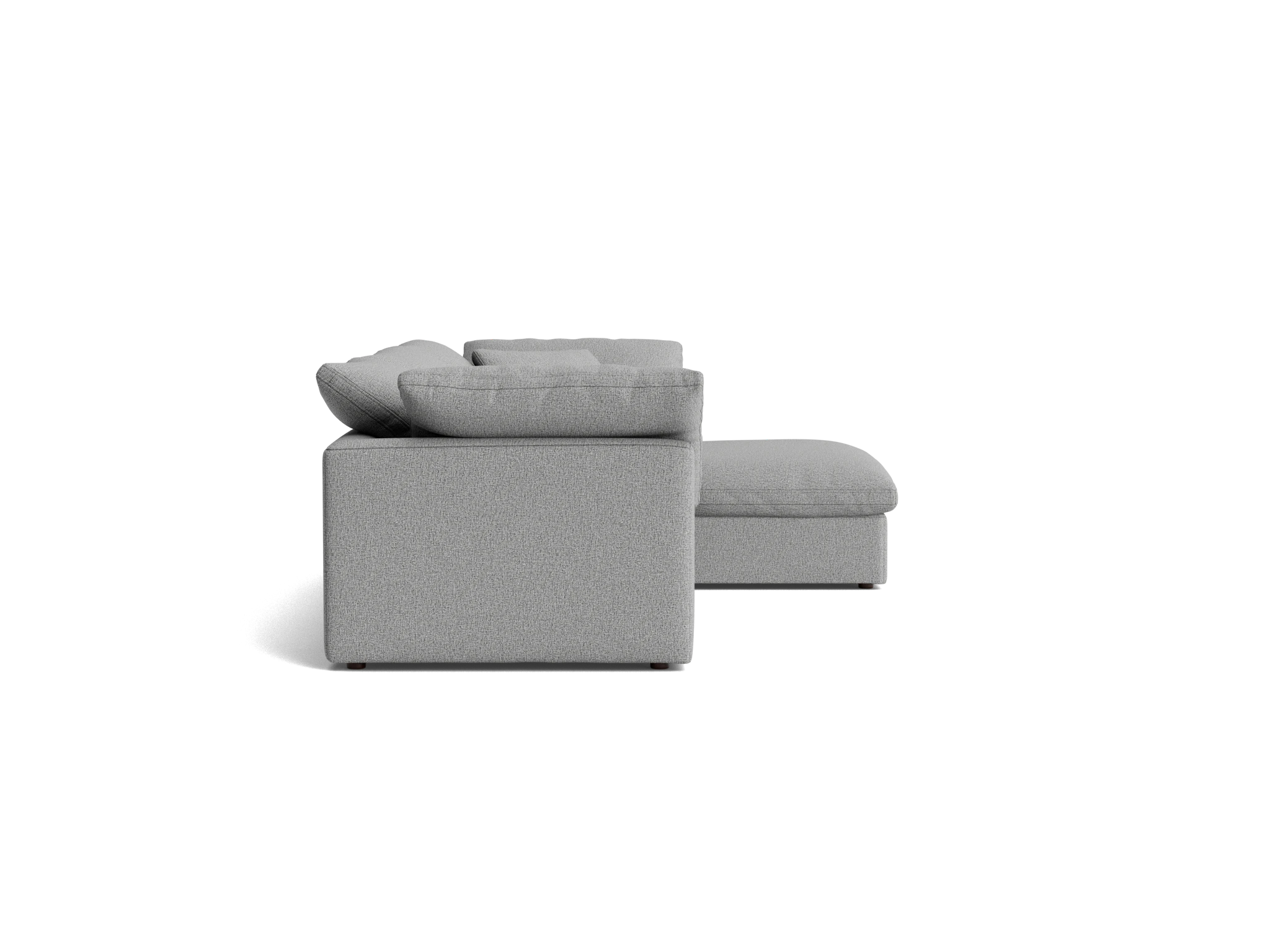 bryant modular double chaise sectional taylor felt gray