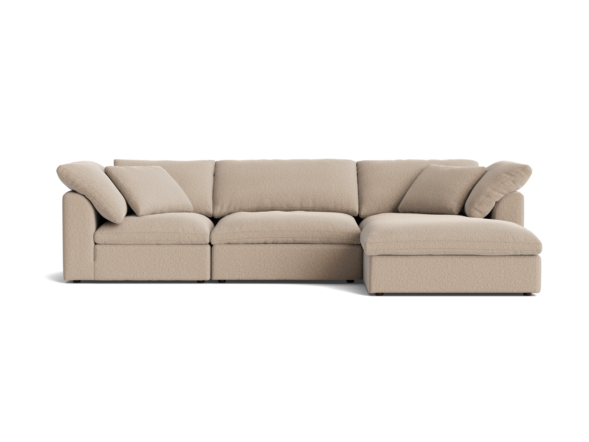 bryant modular double chaise sectional villa sand