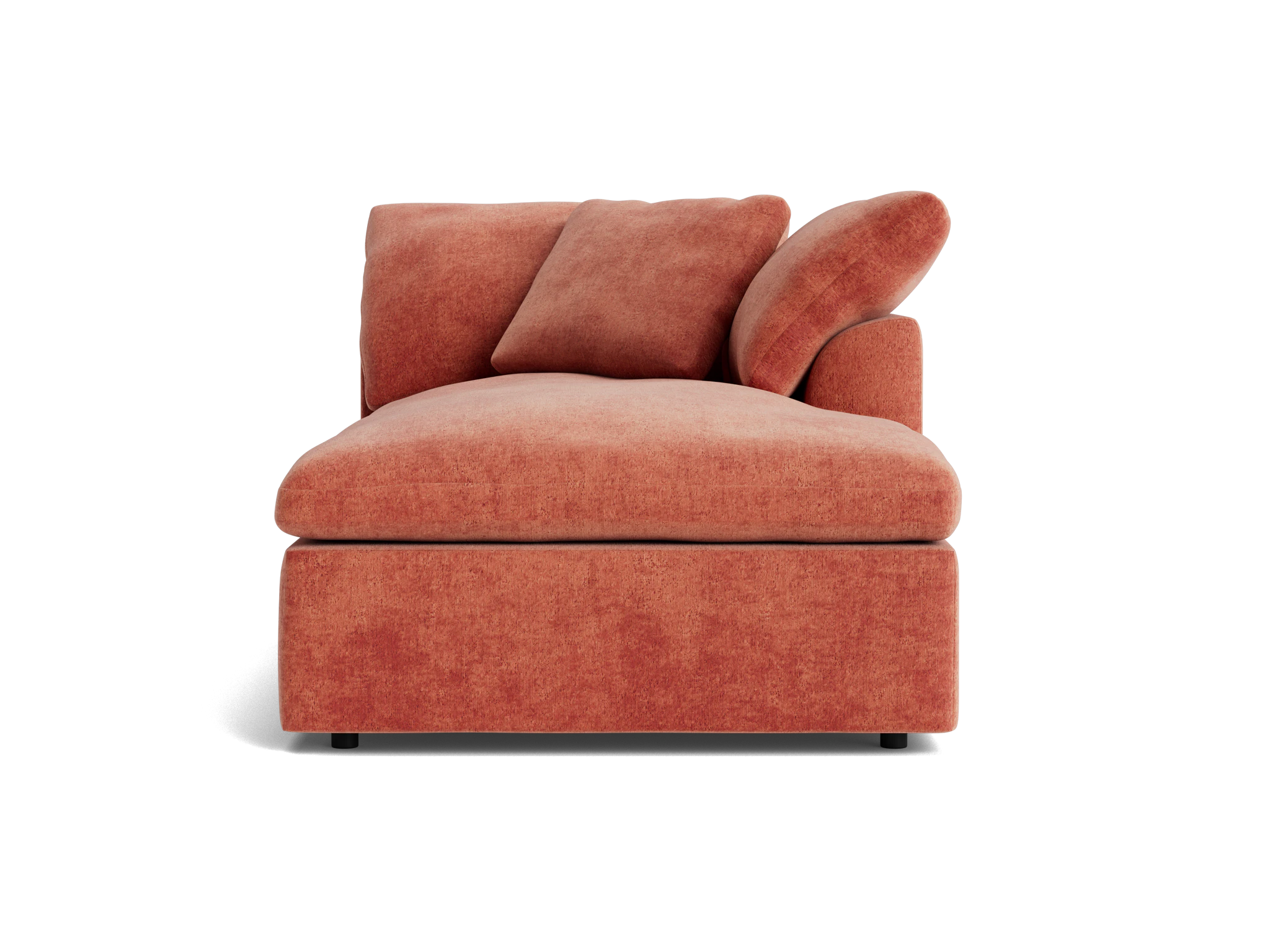 bryant double chaise plush terra rose