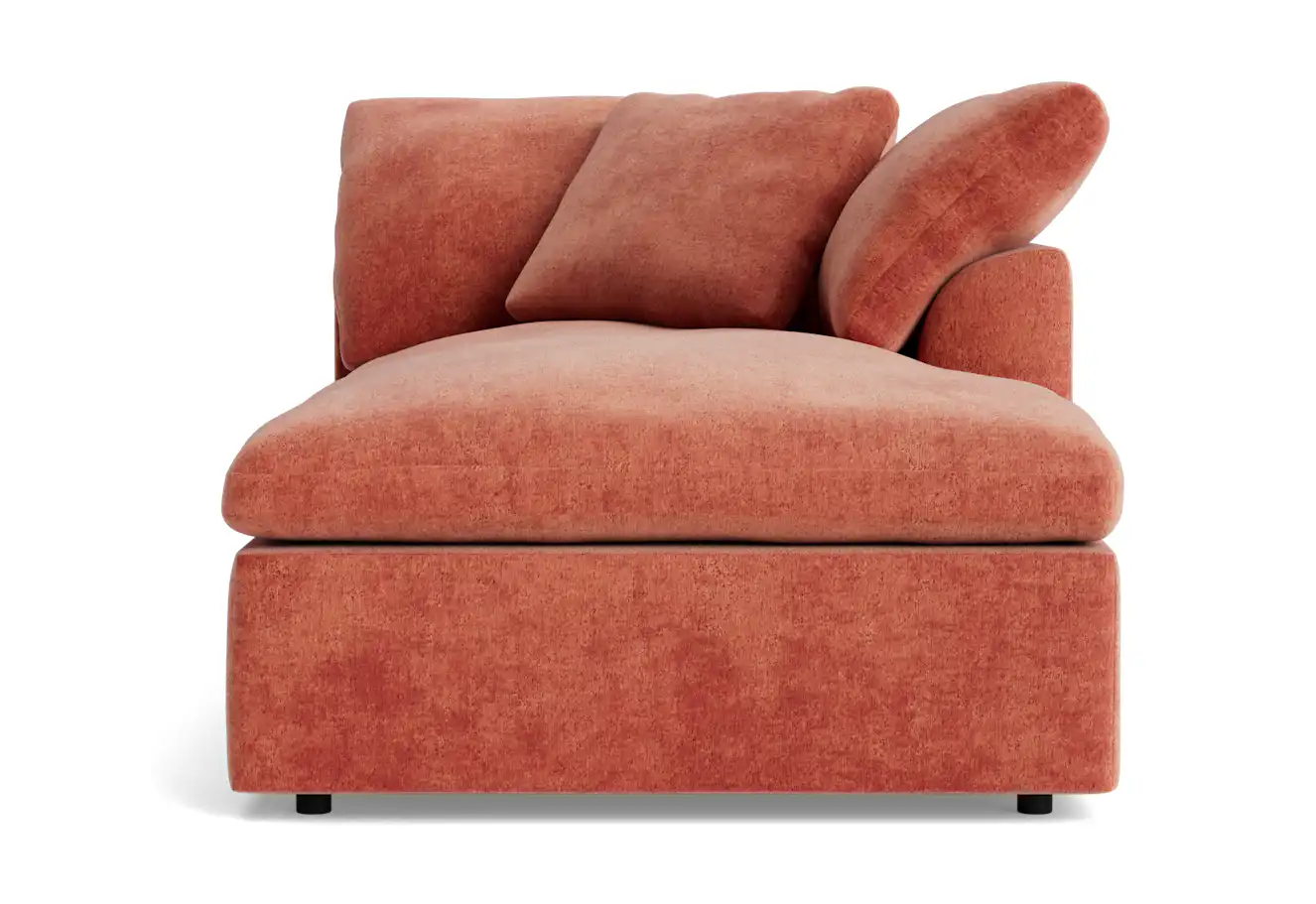 bryant double chaise plush terra rose