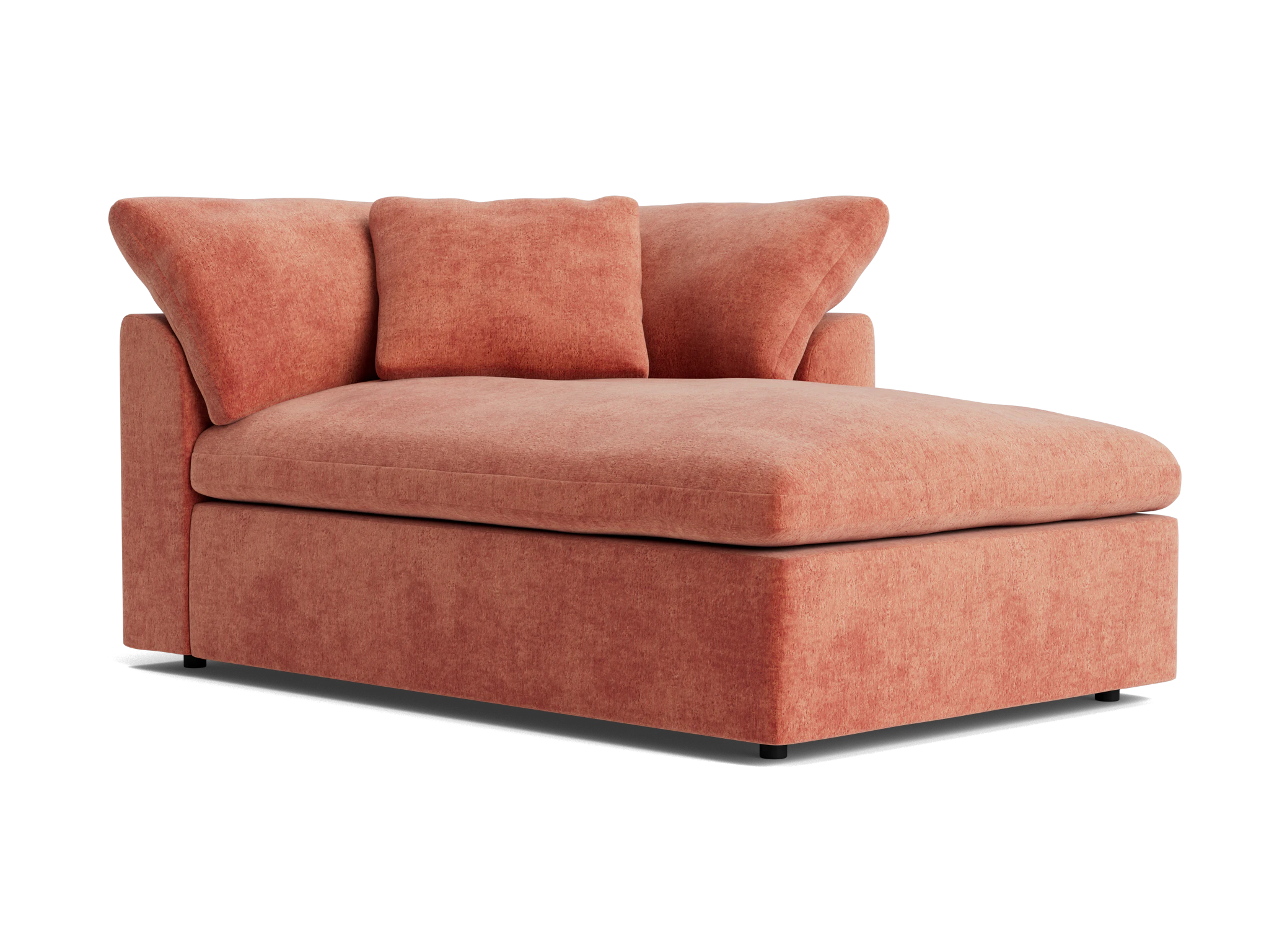 bryant double chaise plush terra rose