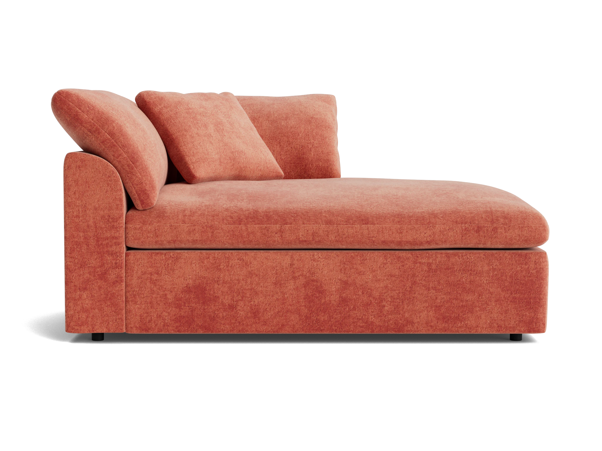 bryant double chaise plush terra rose