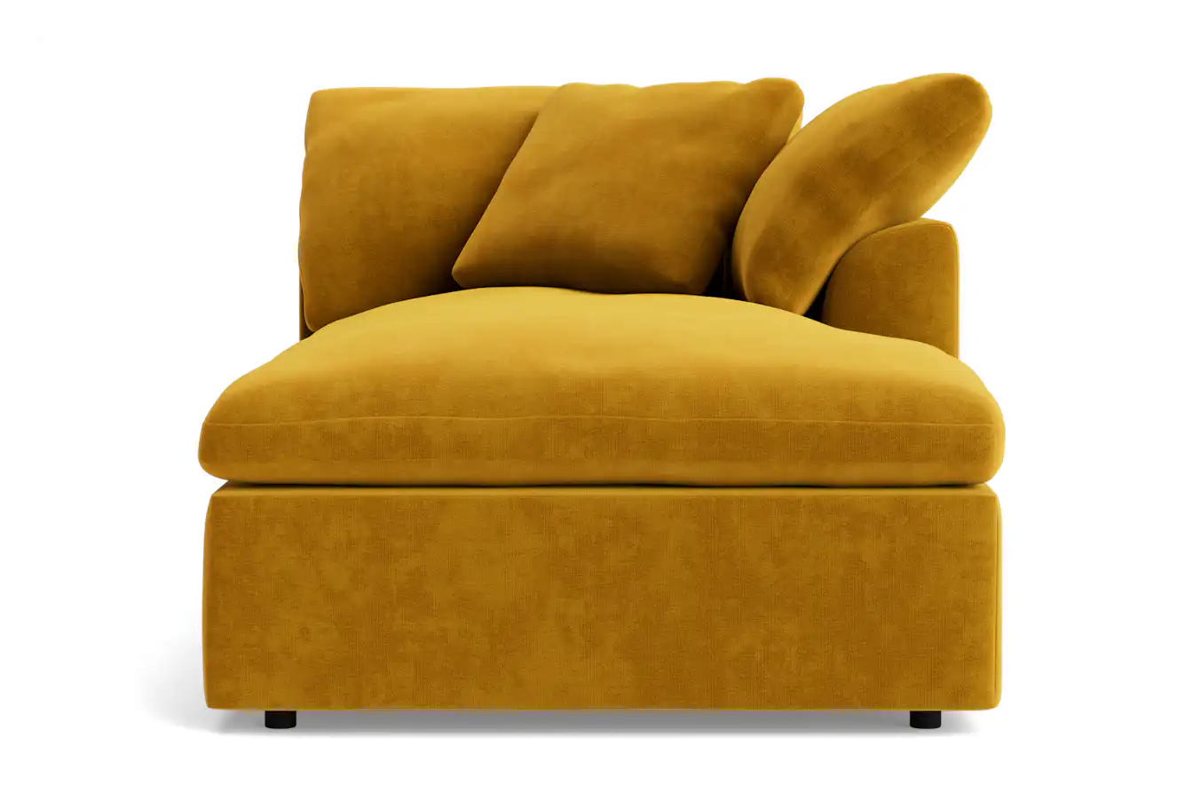 bryant double chaise harper amber gold