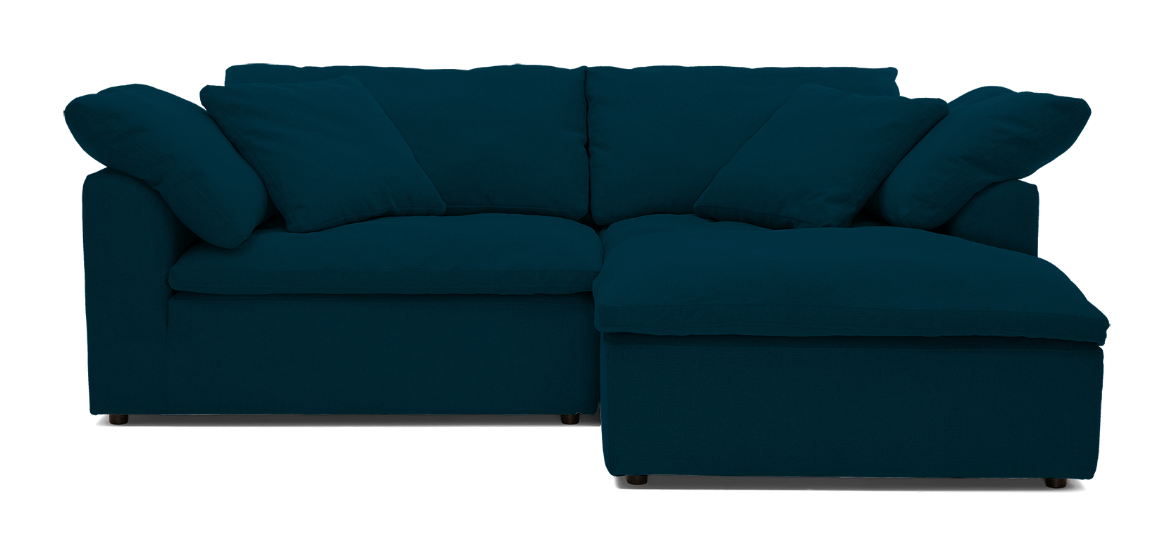 bryant modular compact double chaise sectional key largo zenith teal