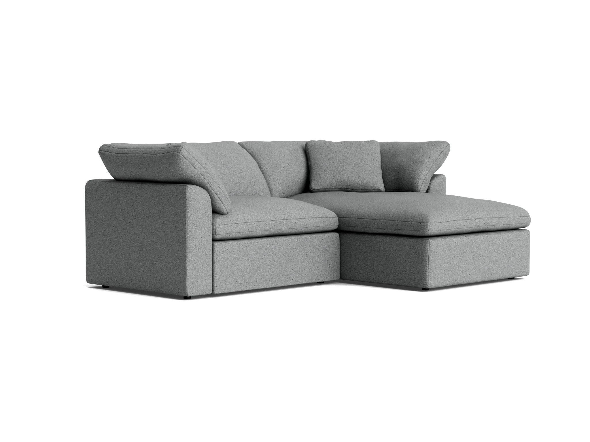 bryant modular compact double chaise sectional essence ash