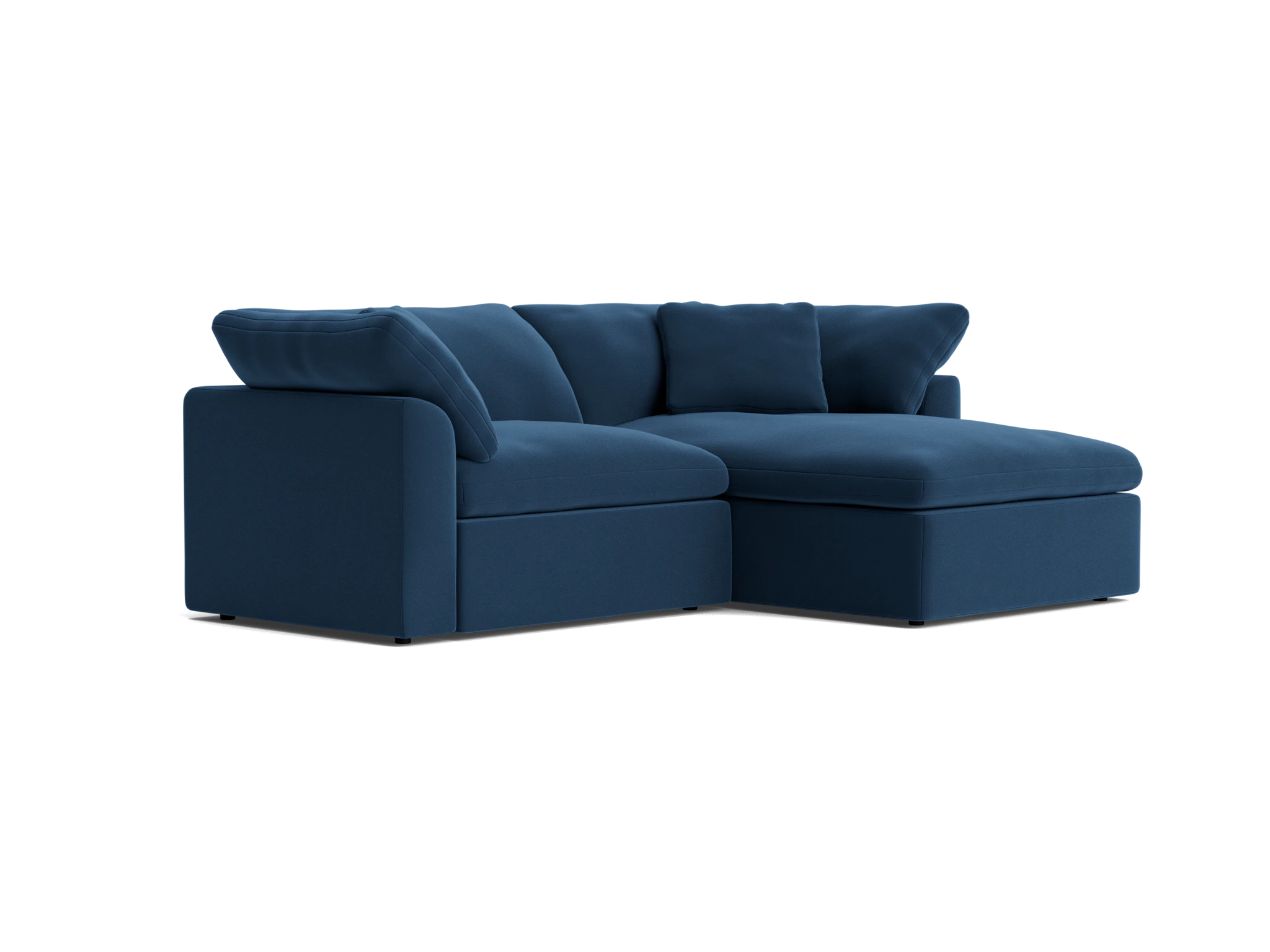 bryant modular compact double chaise sectional royale cobalt