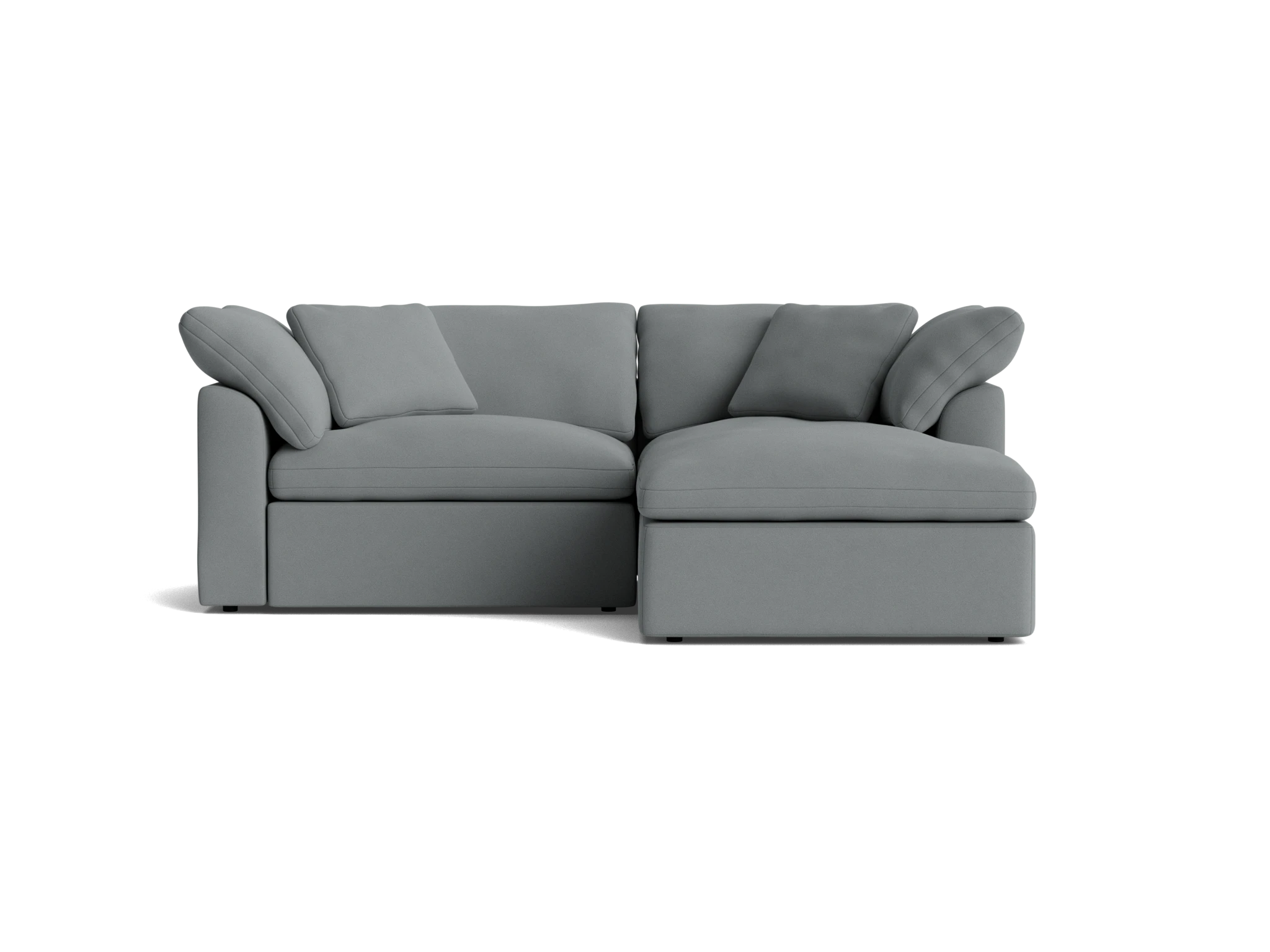 bryant modular compact double chaise sectional royale ash