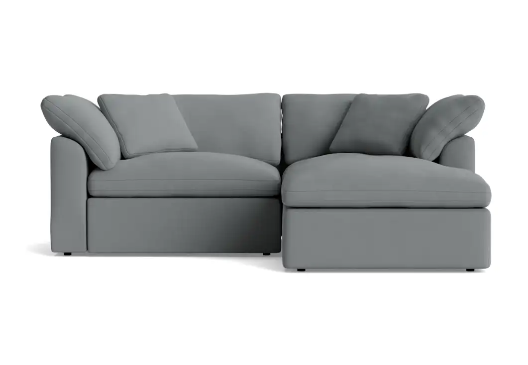 bryant modular compact double chaise sectional royale ash